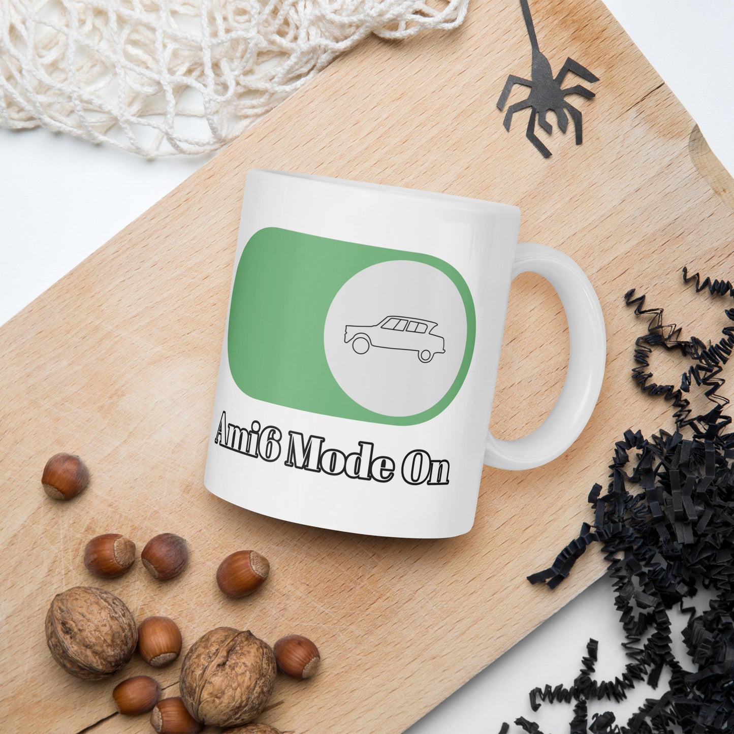 Relax - Ami6 Mode On Mok (300ml) - Witte Glanzende Mok voor de Echte Citroënliefhebber!