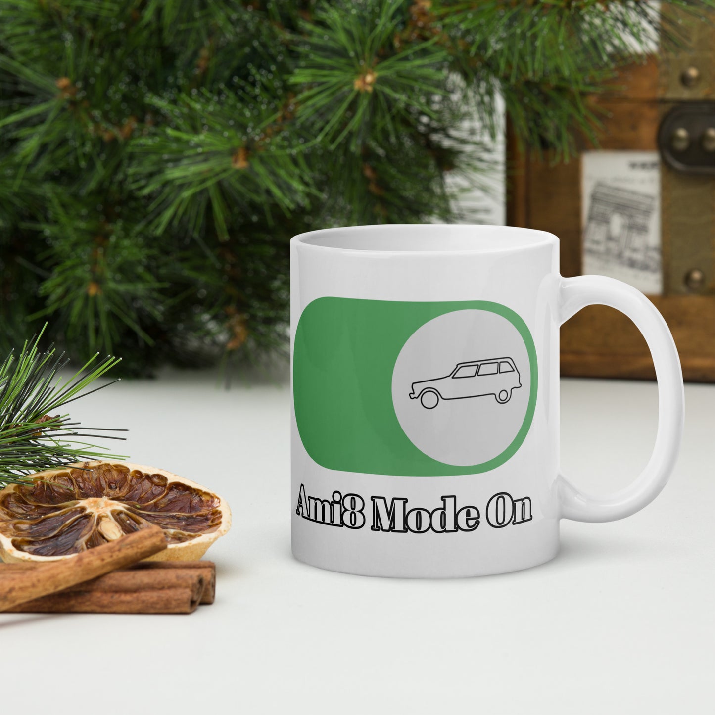 Relax - Ami8 Mode On Mok (300ml) - Witte Glanzende Mok voor de Echte Citroënliefhebber!