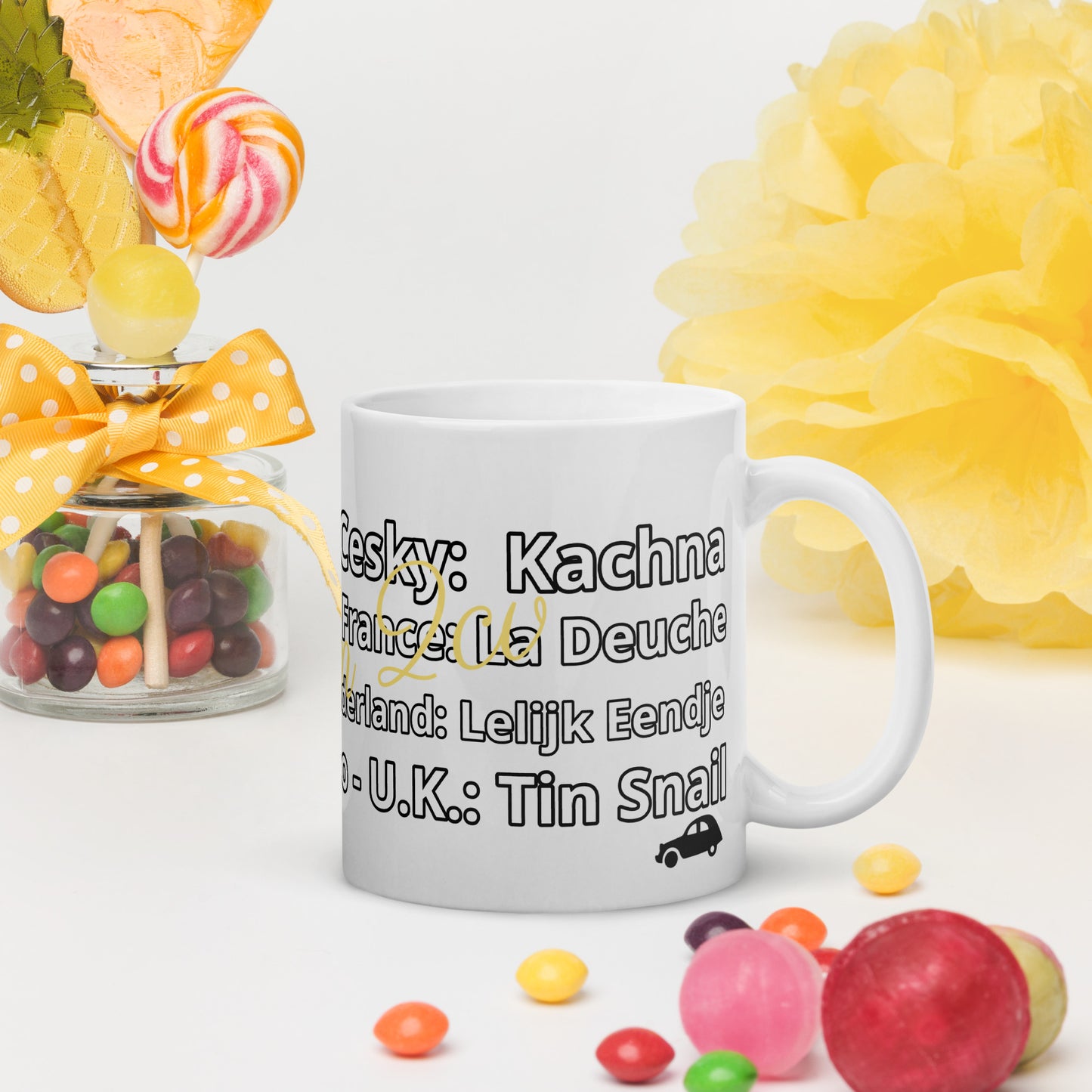 Mug Citroën 2CV - Avec des surnoms emblématiques du monde entier - 300 ml