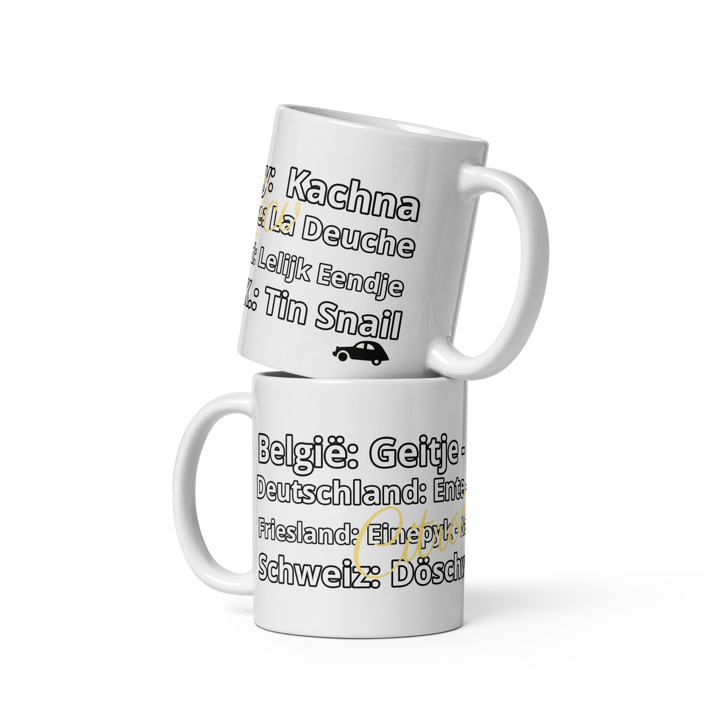 Mug Citroën 2CV - Avec des surnoms emblématiques du monde entier - 300 ml