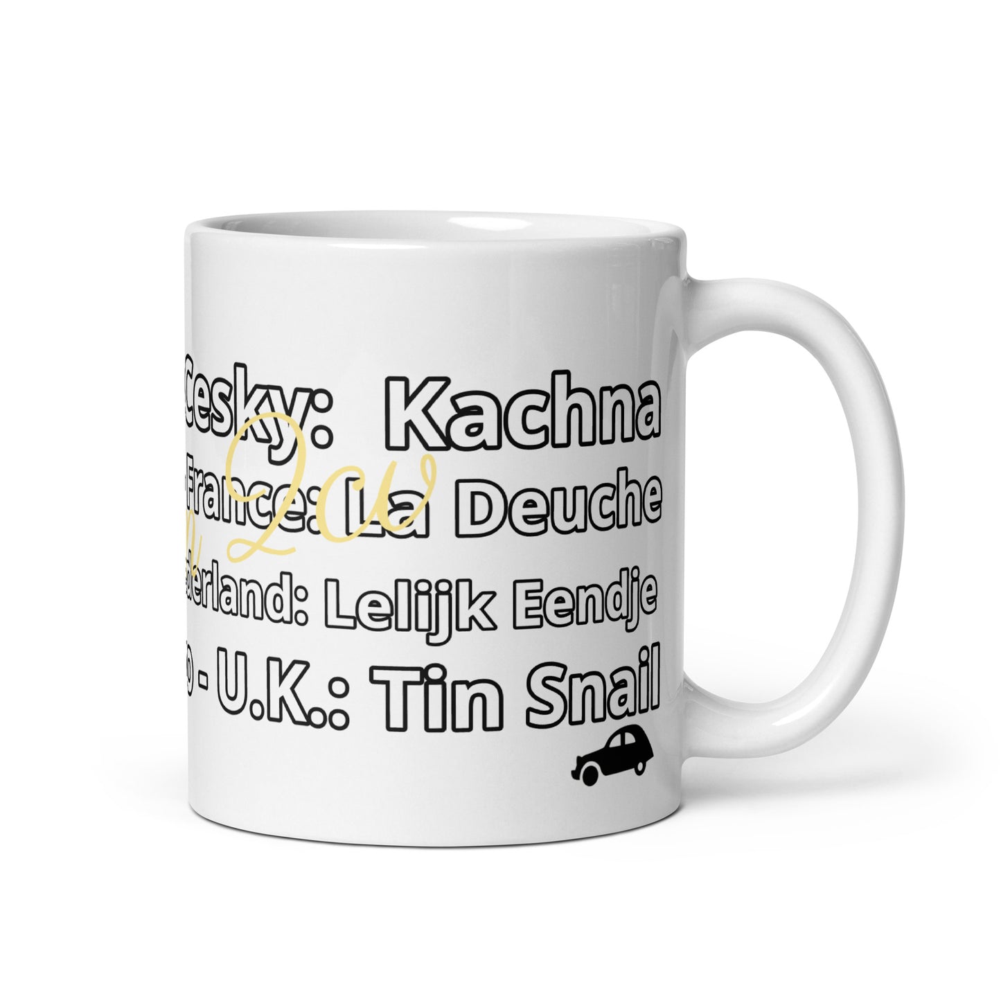 Mug Citroën 2CV - Avec des surnoms emblématiques du monde entier - 300 ml
