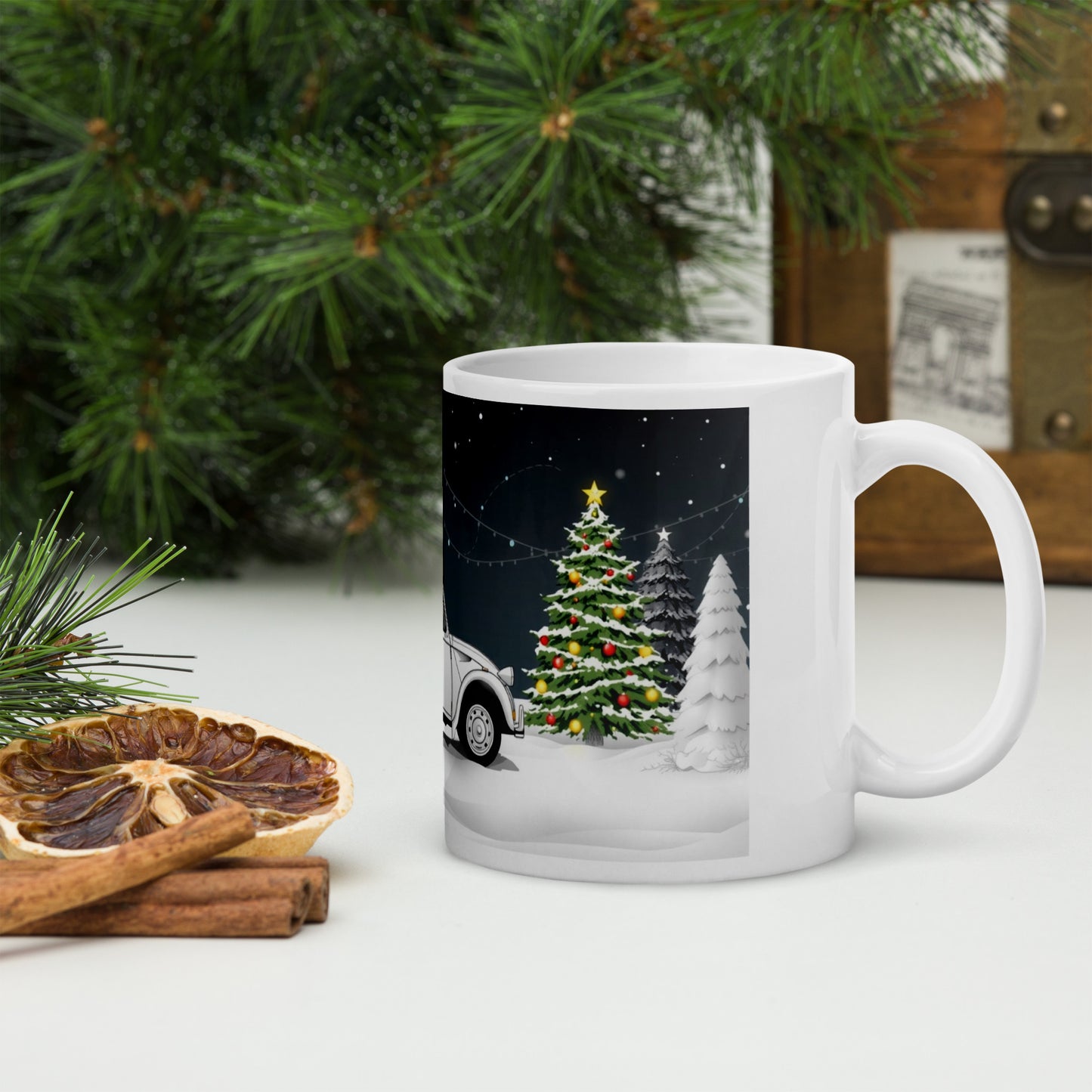 Mug Citroën 2CV Christmas Edition - Mug Blanc Brillant - 300 ml