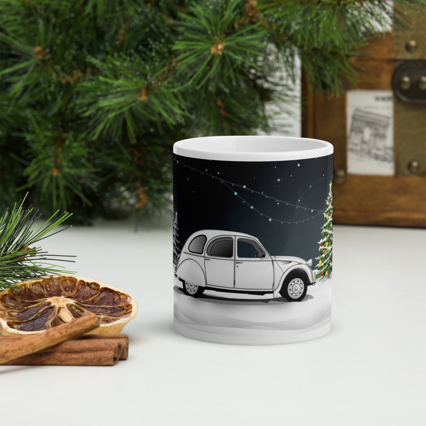 Mug Citroën 2CV Christmas Edition - Mug Blanc Brillant - 300 ml