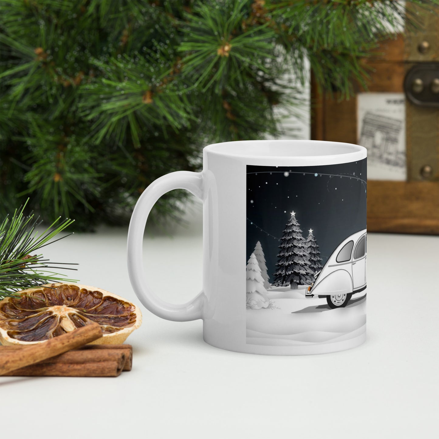 Mug Citroën 2CV Christmas Edition - Mug Blanc Brillant - 300 ml