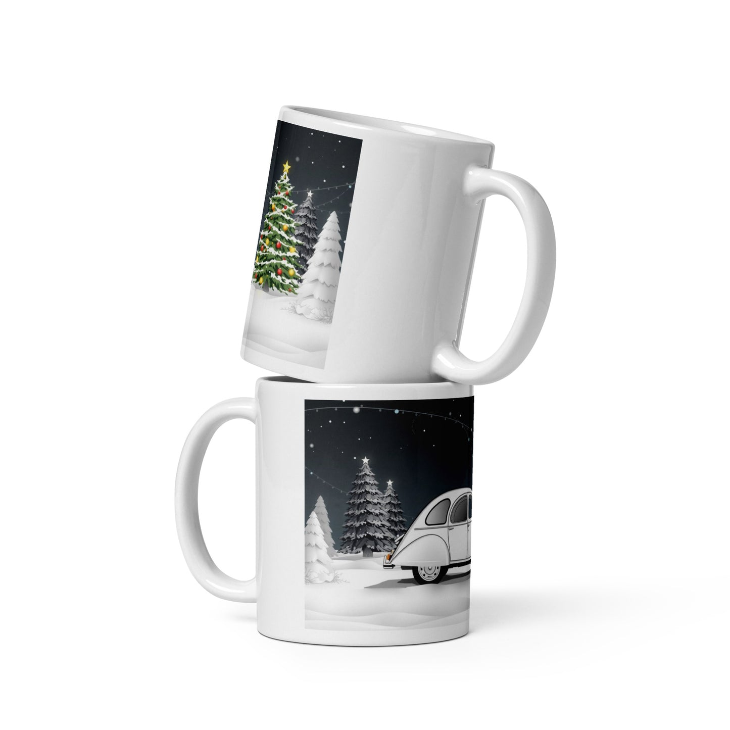 Mug Citroën 2CV Christmas Edition - Mug Blanc Brillant - 300 ml