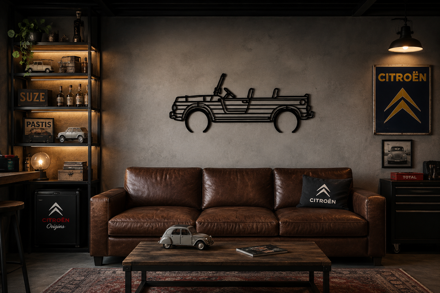 Citroën Méhari Silhouette – Décoration Murale Métal