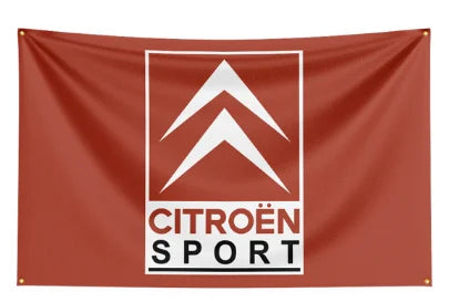 Citroën Sport Flag – Motorsport Style Banner in Red