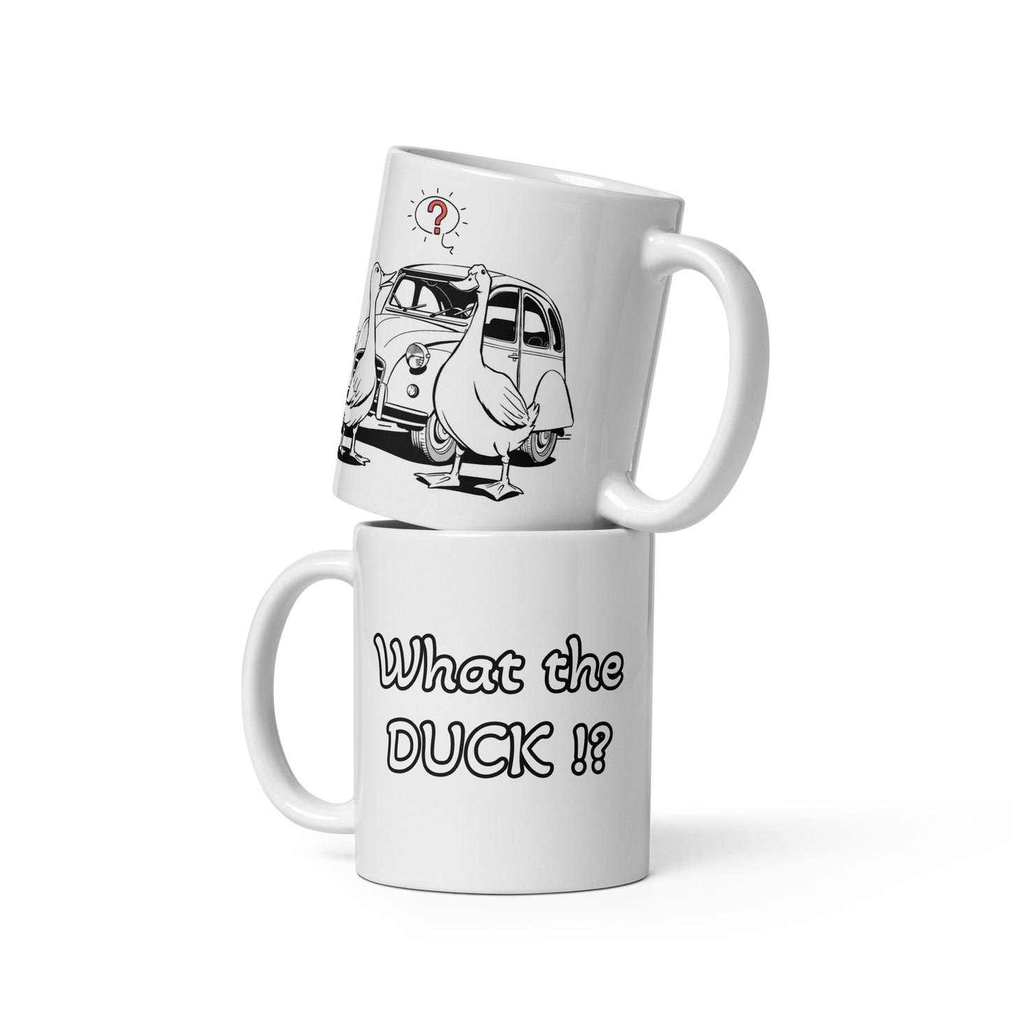 What the DUCK?! White glossy mug - 300 ml