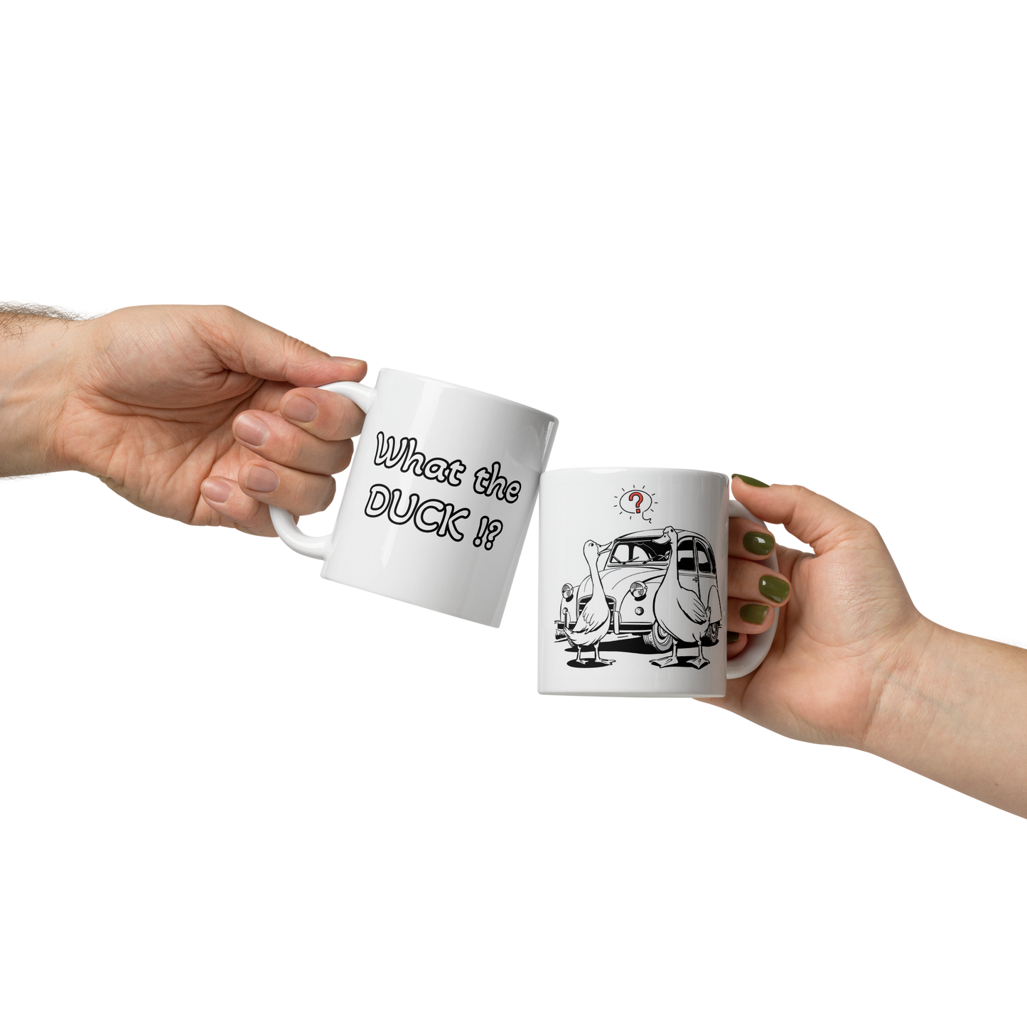 What the DUCK?! White glossy mug - 300 ml