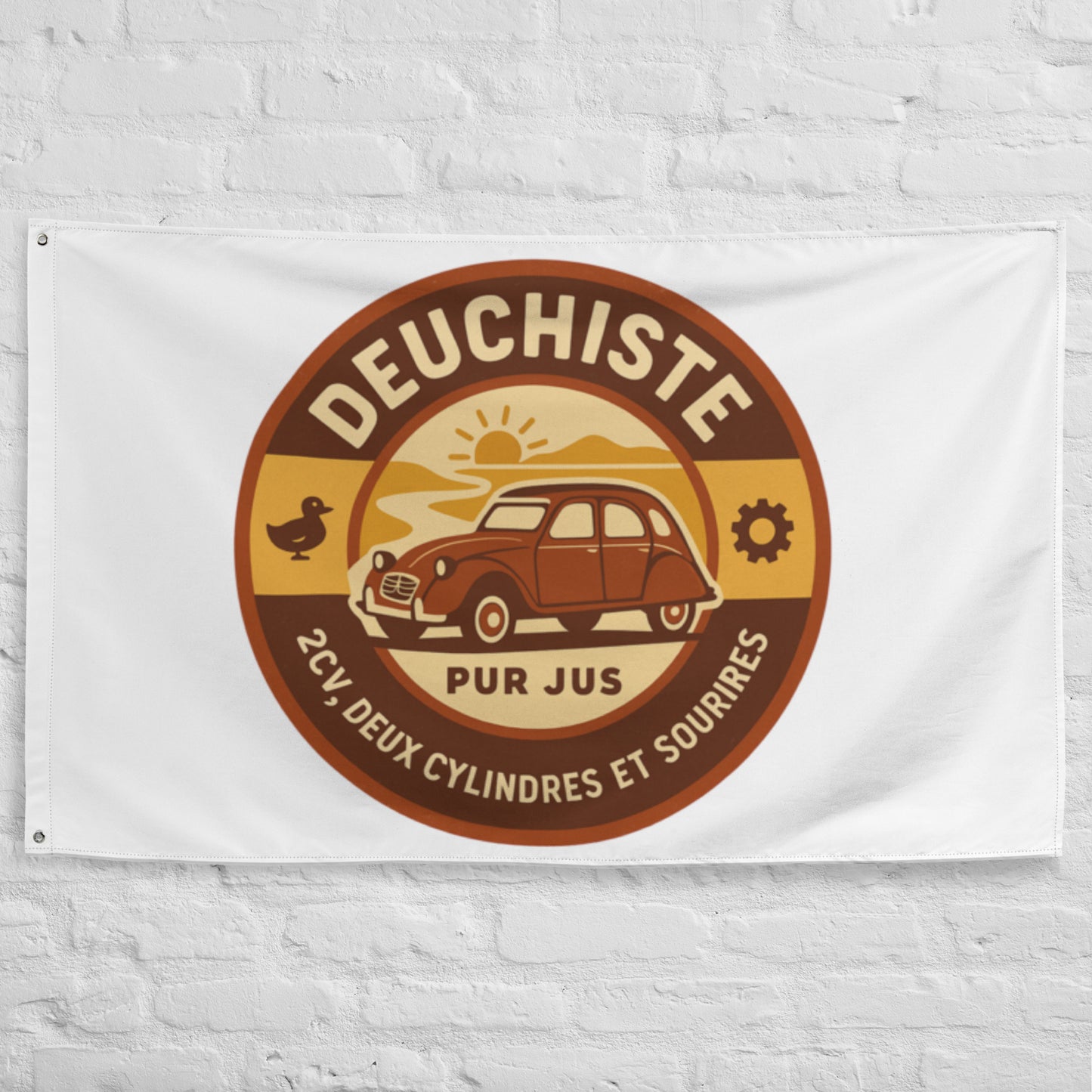 Vlag “Deuchiste Pur Jus” – Wapperend eerbetoon aan de 2CV