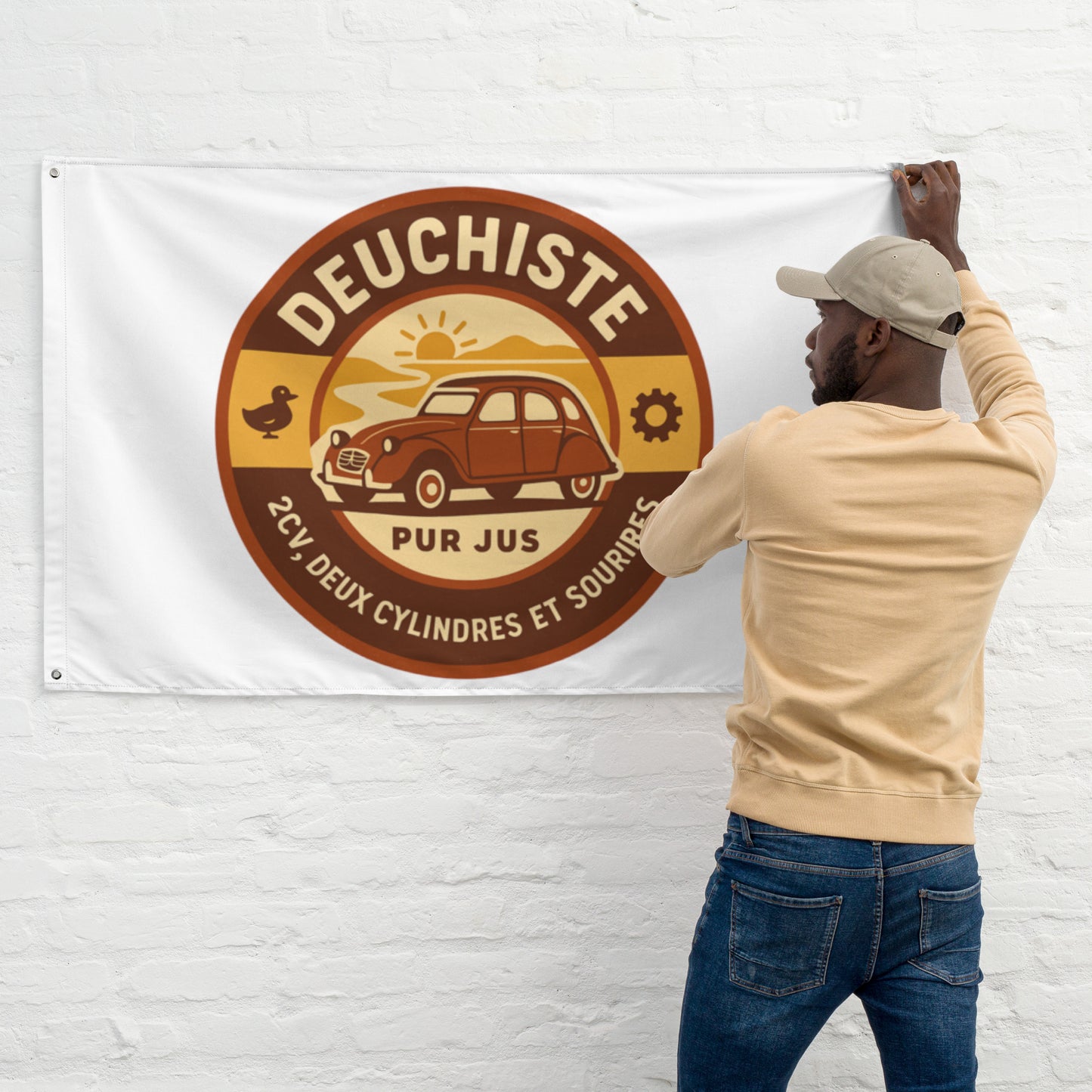 Vlag “Deuchiste Pur Jus” – Wapperend eerbetoon aan de 2CV