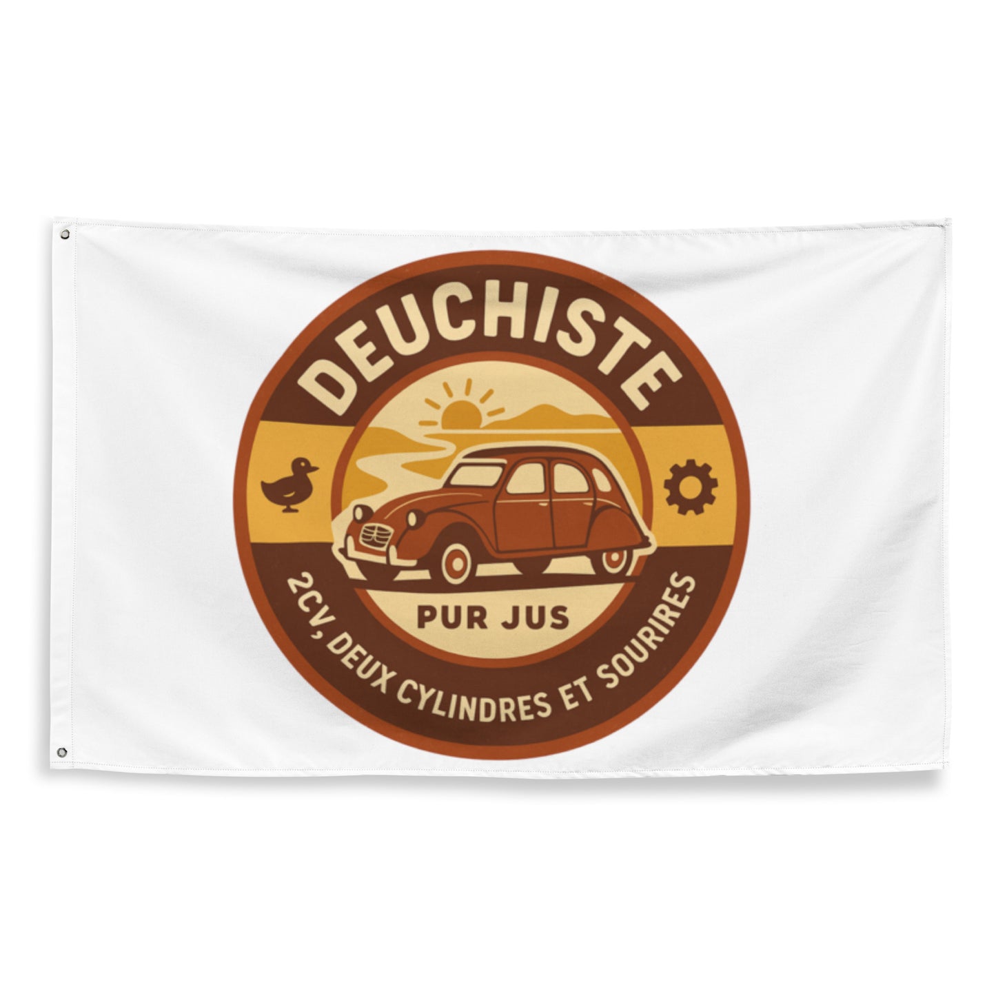 Vlag “Deuchiste Pur Jus” – Wapperend eerbetoon aan de 2CV