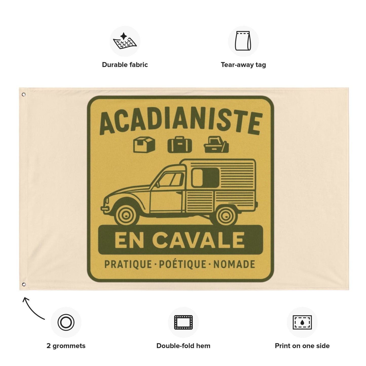 🏁 Flag “Acadianist and Cavalier” – For the practical, poetic and nomadic soul