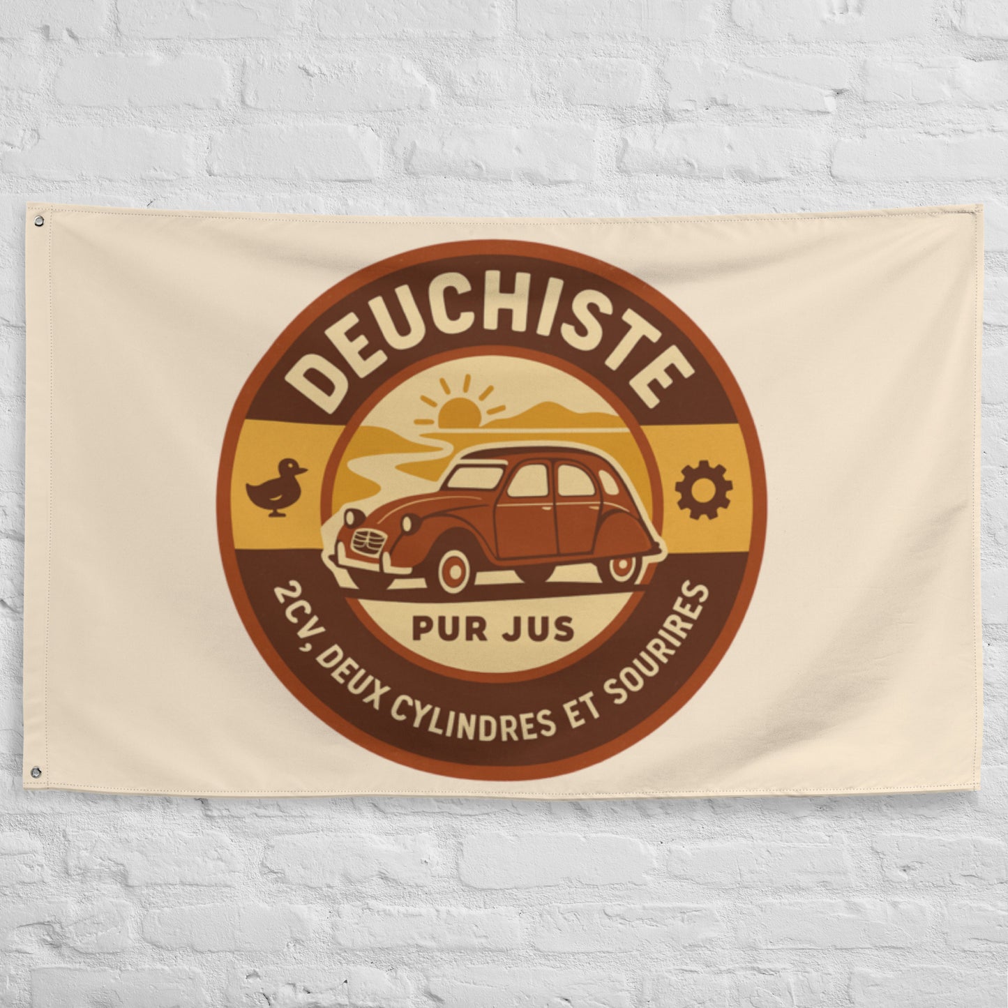 Flag “Deuchiste Pur Jus” – Waving tribute to the 2CV