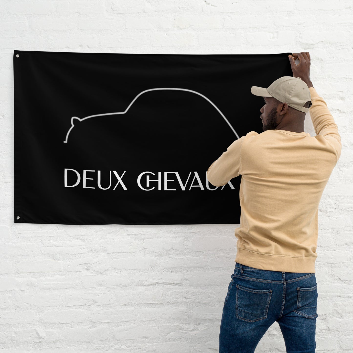 Bannière « Deux chevaux » – Collection Silhouette Citroën 2CV (dessin au trait)