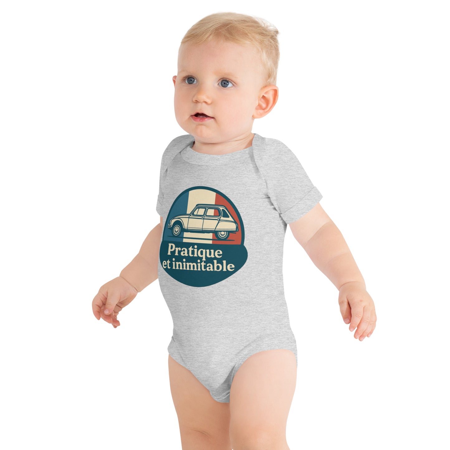 🚘 Baby Romper “Pratique et Inimitable” – Citroën Dyane for the Little Ones!