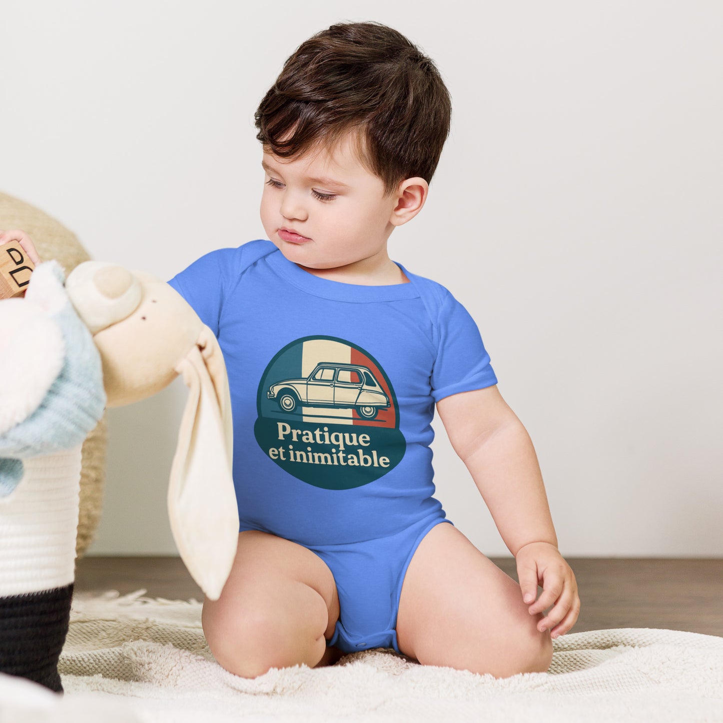 🚘 Baby Romper “Pratique et Inimitable” – Citroën Dyane for the Little Ones!