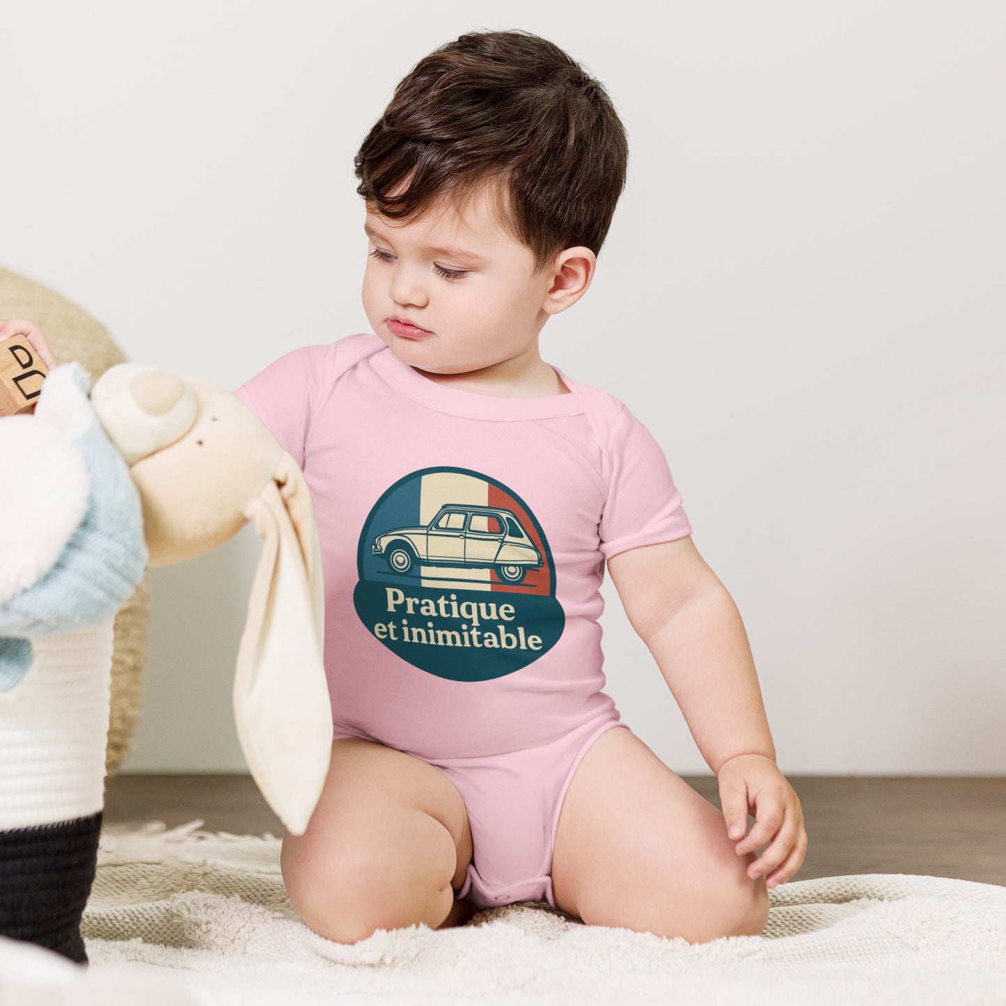 🚘 Baby Romper “Pratique et Inimitable” – Citroën Dyane for the Little Ones!