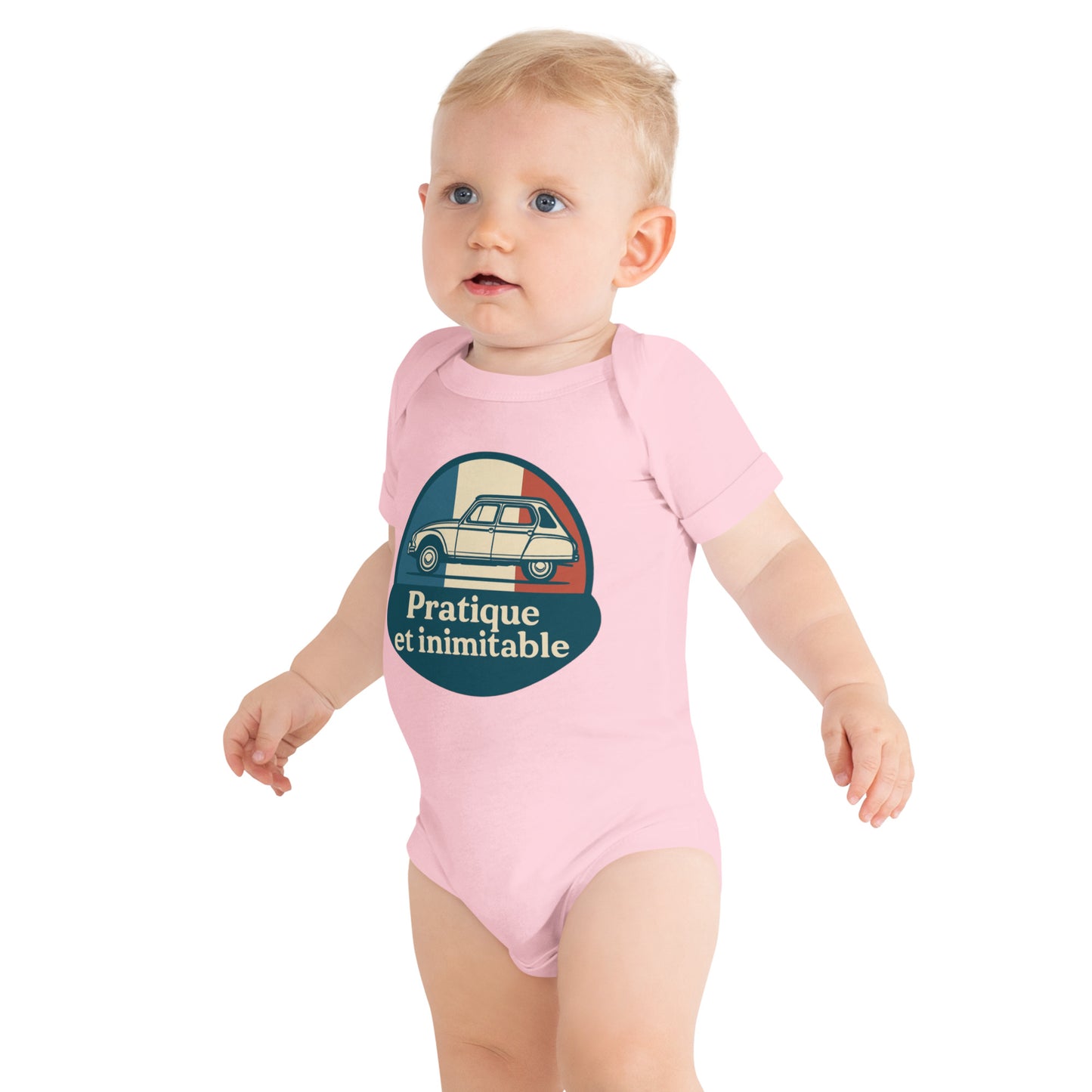 🚘 Baby Romper “Pratique et Inimitable” – Citroën Dyane for the Little Ones!