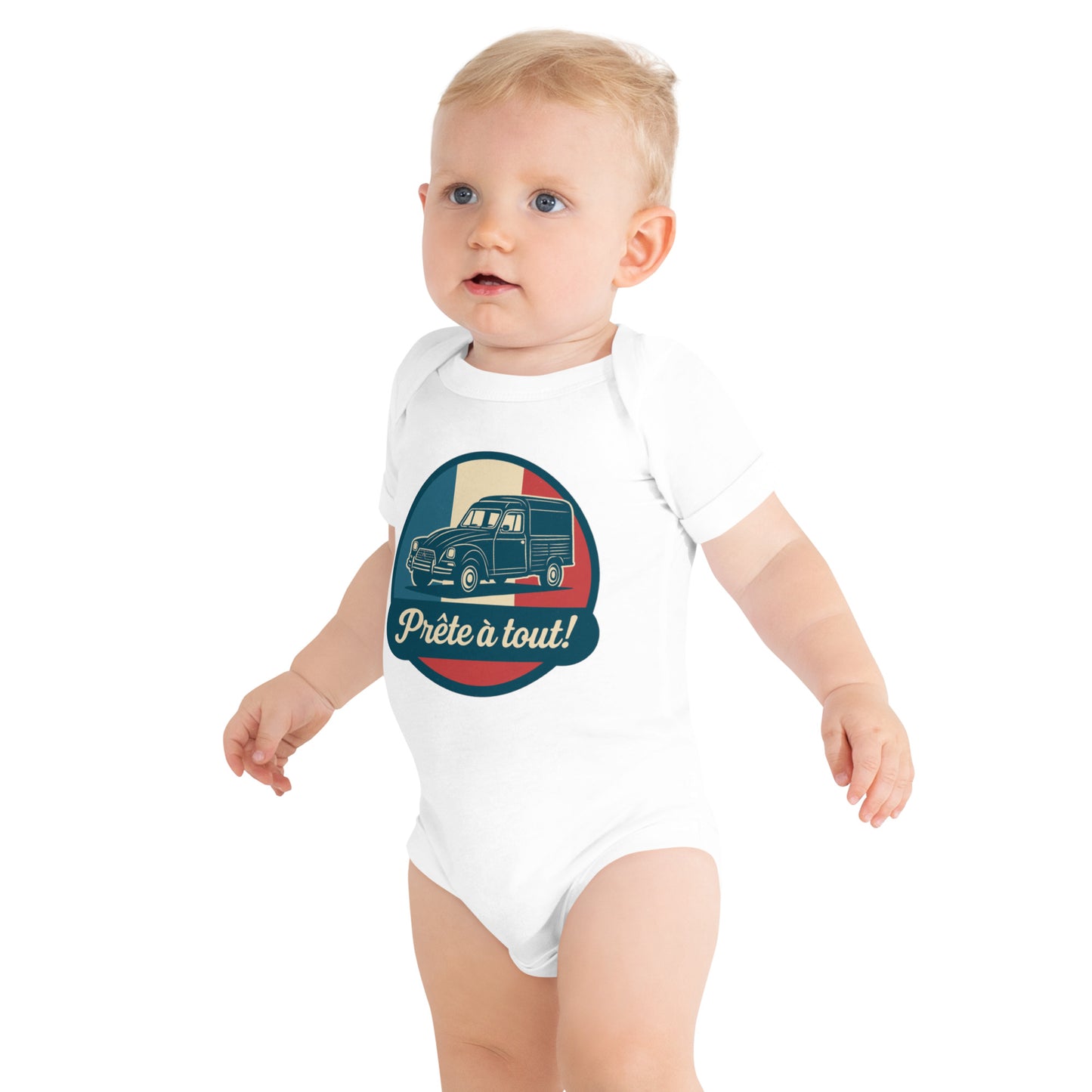 👶 Romper “Ready for anything!” – For little adventurers in style