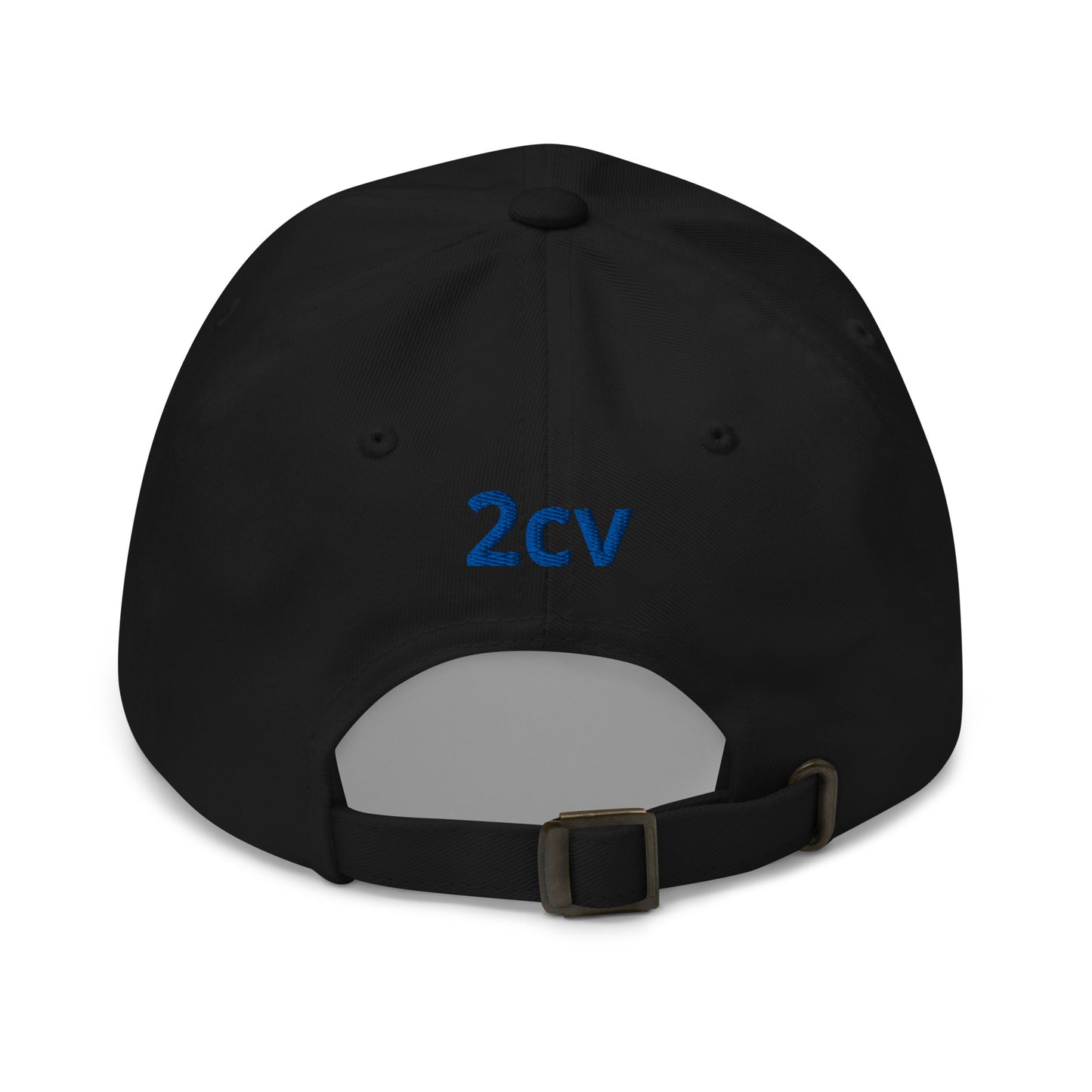 Blue embroidered cap (front and back) Citroën 2CV - Black or White