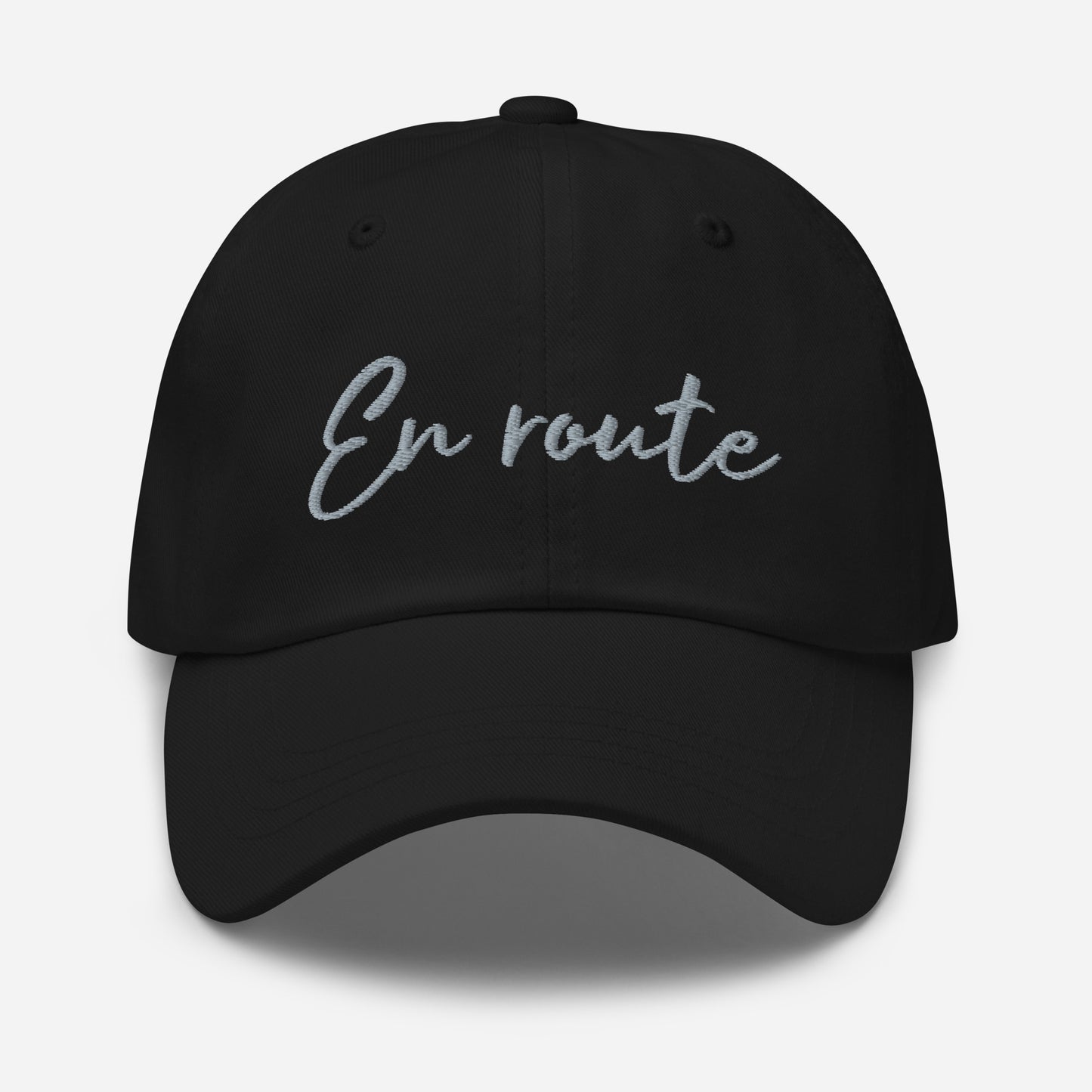 En Route Embroidered (front and back) Acadiane cap - Black, Navy, Red, Gray, L. Blue or White