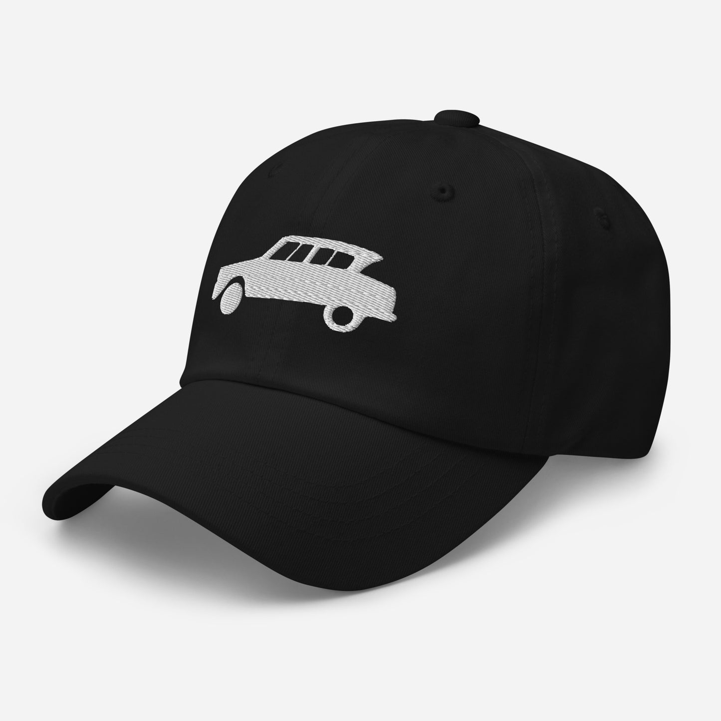 White embroidered cap (front and back) Citroën Ami6 - Black, Navy, Red, Beige, L.Blue or White