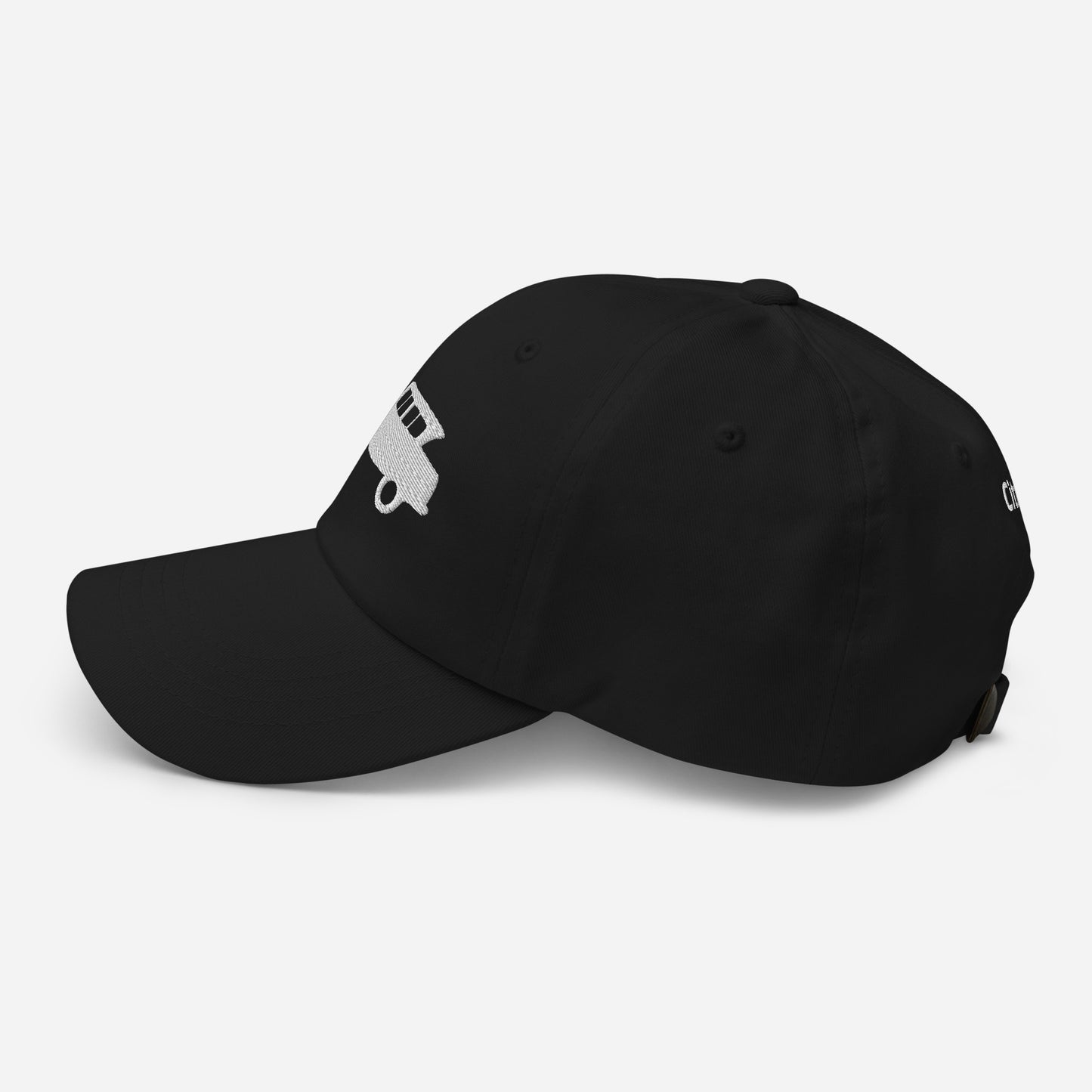 White embroidered cap (front and back) Citroën Ami6 - Black, Navy, Red, Beige, L.Blue or White