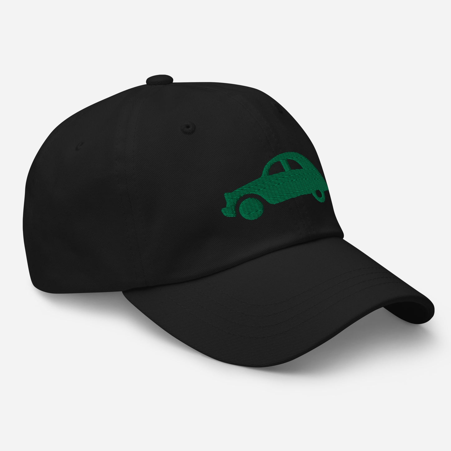 Groen geborduurde pet (voor en achter) Citroën 2CV - Zwart of Wit