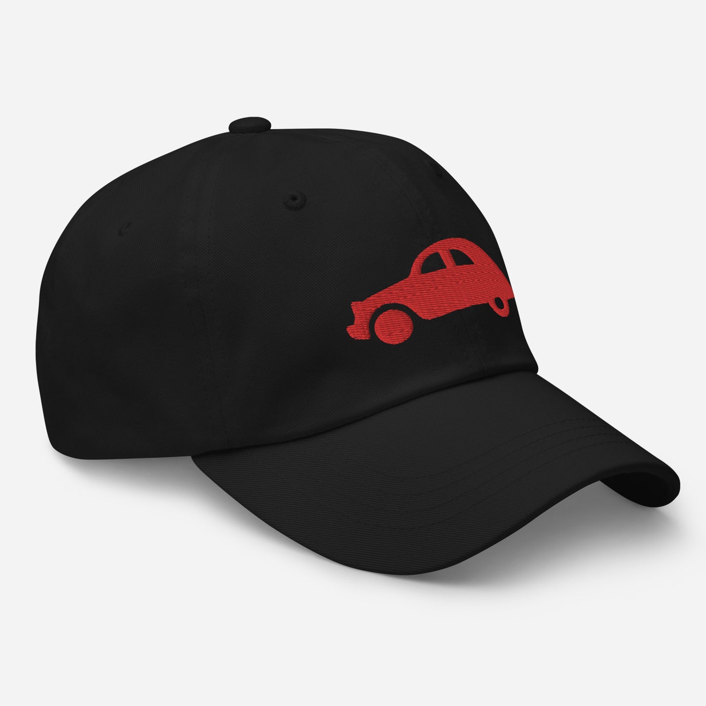 Red embroidered cap (front and back) Citroën 2CV - Black, Red or White