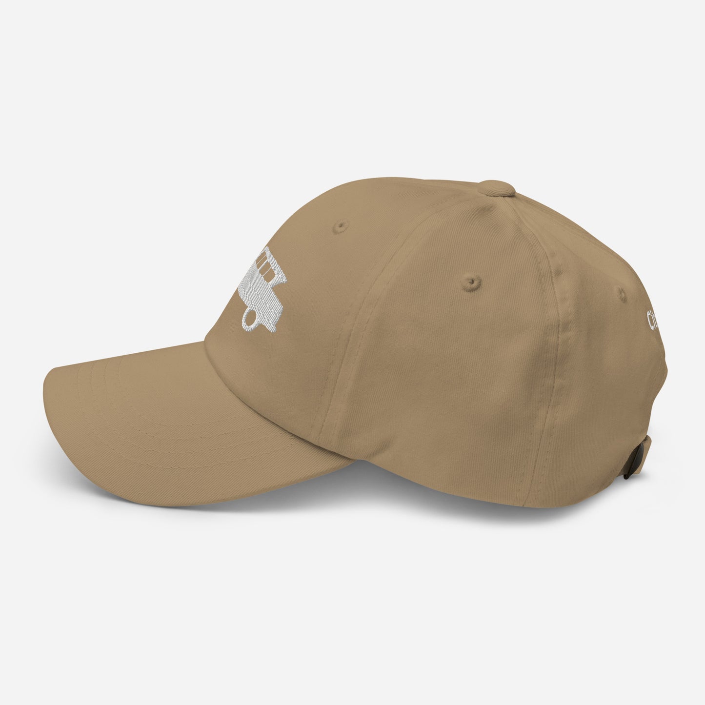 White embroidered cap (front and back) Citroën Ami6 - Black, Navy, Red, Beige, L.Blue or White