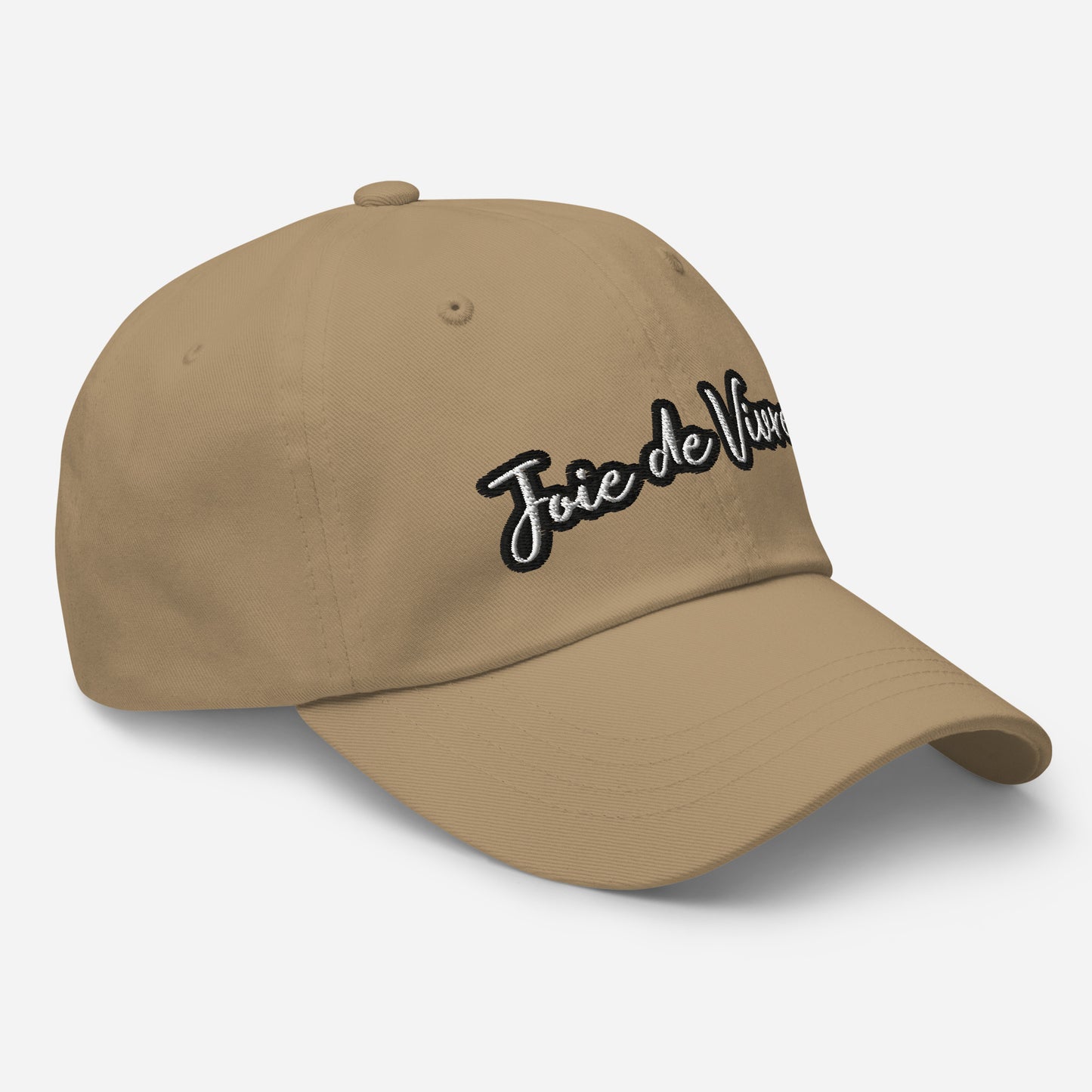 Joie de Vivre Embroidered Cap available in Black, Navy, Red, Grey, Khaki or White