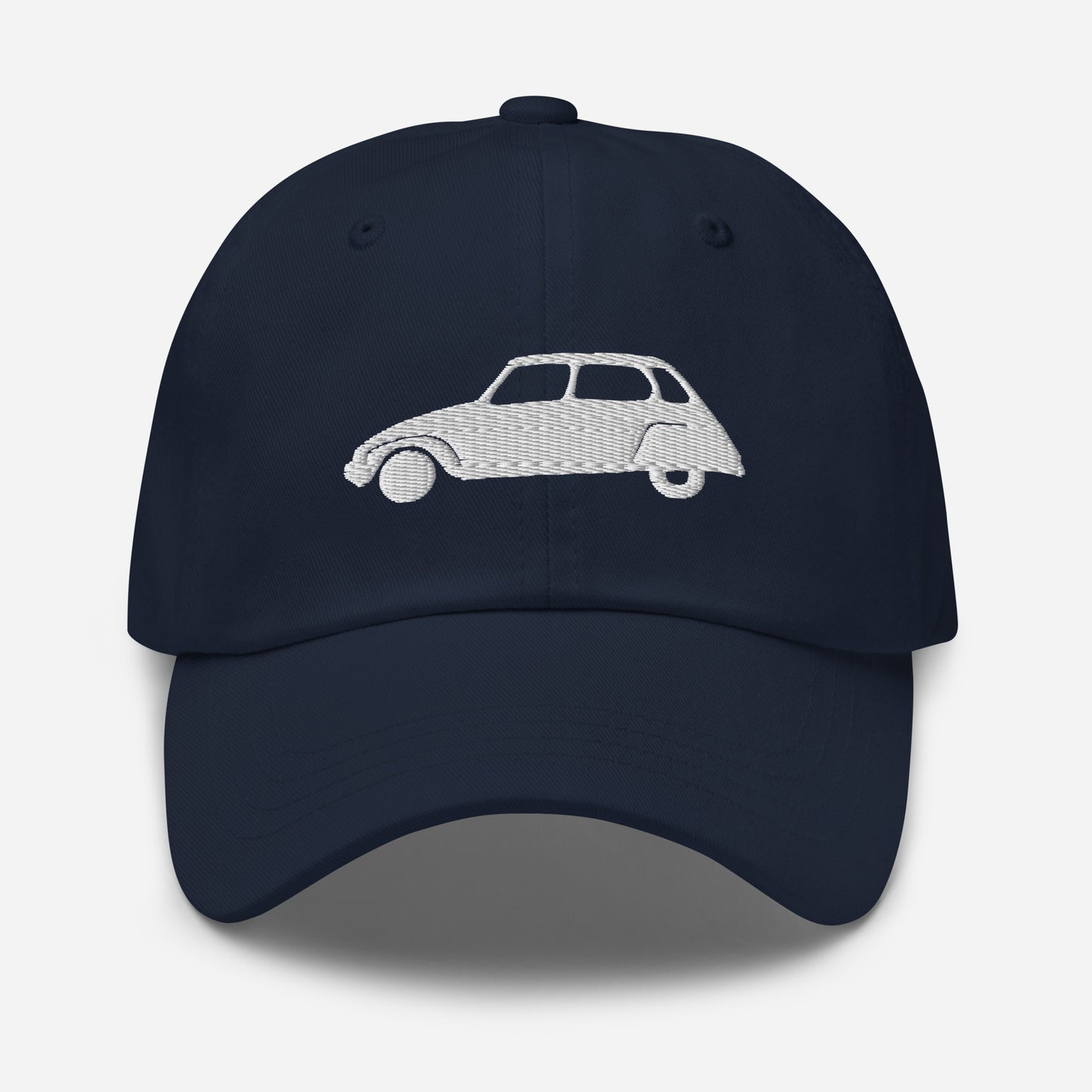 Blanc Alaska Embroidered Cap (Front & Back) Citroën Dyane - Black, Navy, Red, Beige, L.Blue or White