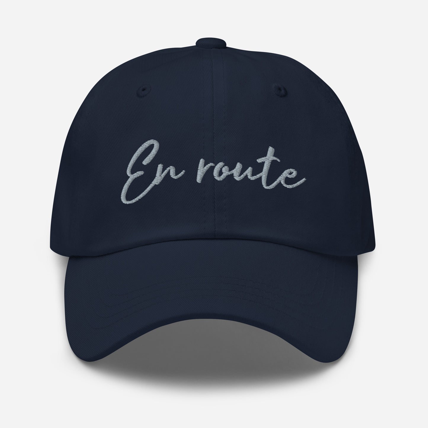 En Route Embroidered (front and back) Acadiane cap - Black, Navy, Red, Gray, L. Blue or White