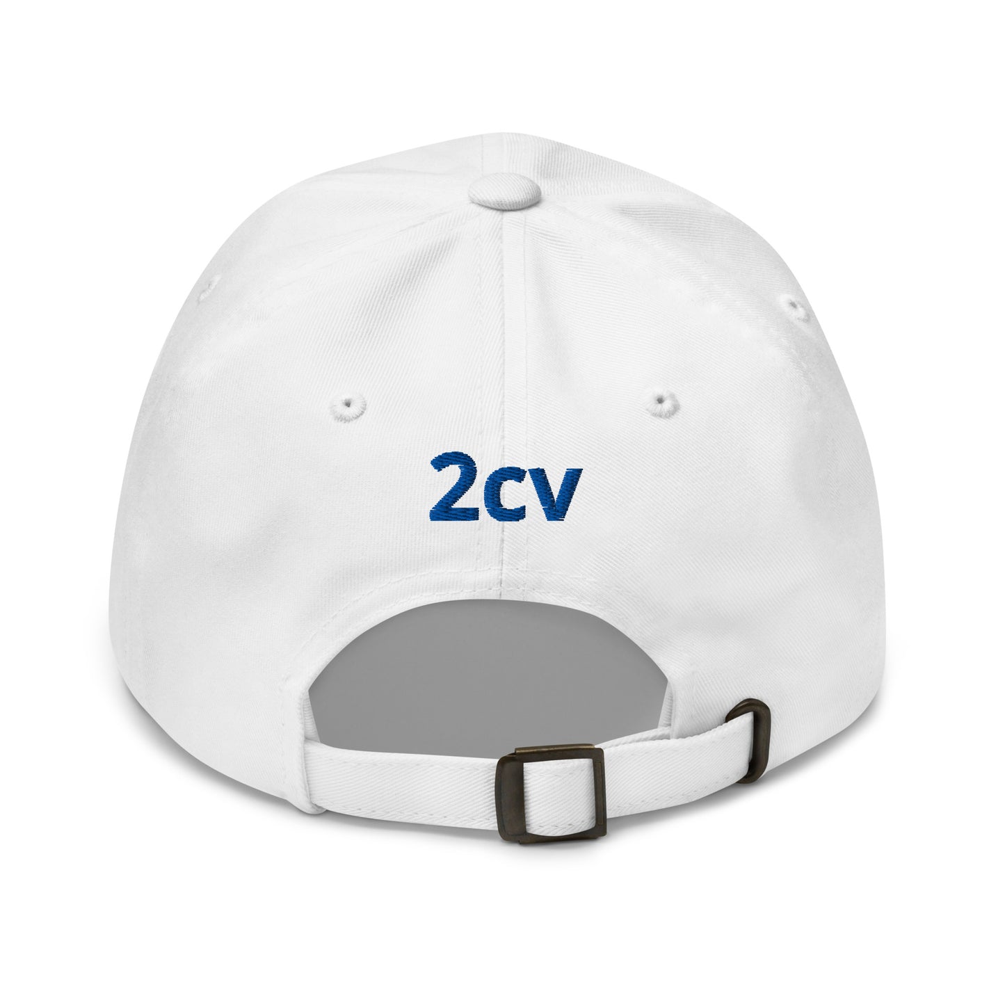 Blue embroidered cap (front and back) Citroën 2CV - Black or White