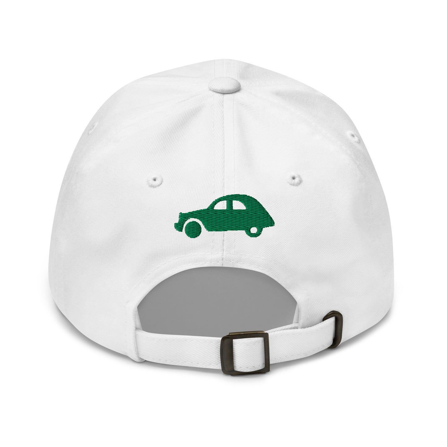🦆 What The Duck?! – Citroën 2CV Pet met Attitude - VOOR- en ACHTERZIJDE geborduurd