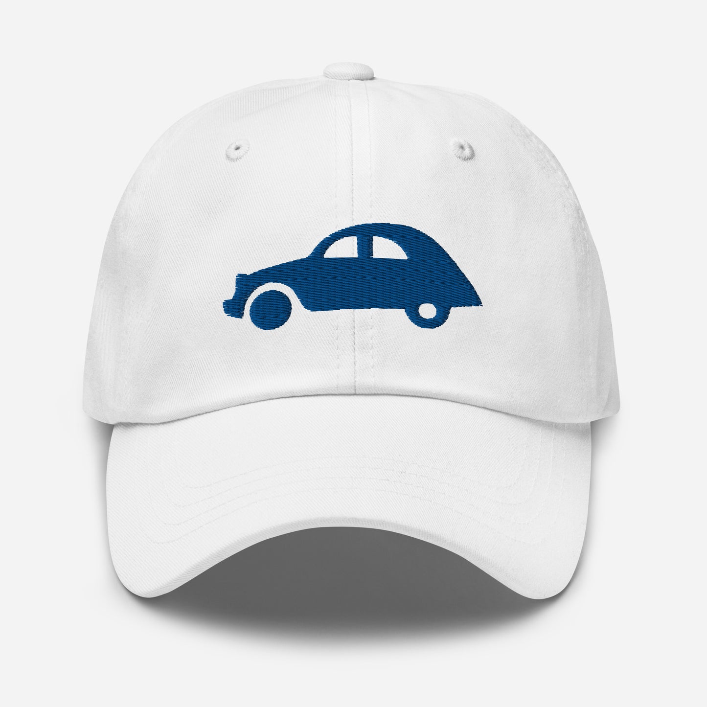 Blue embroidered cap (front and back) Citroën 2CV - Black or White