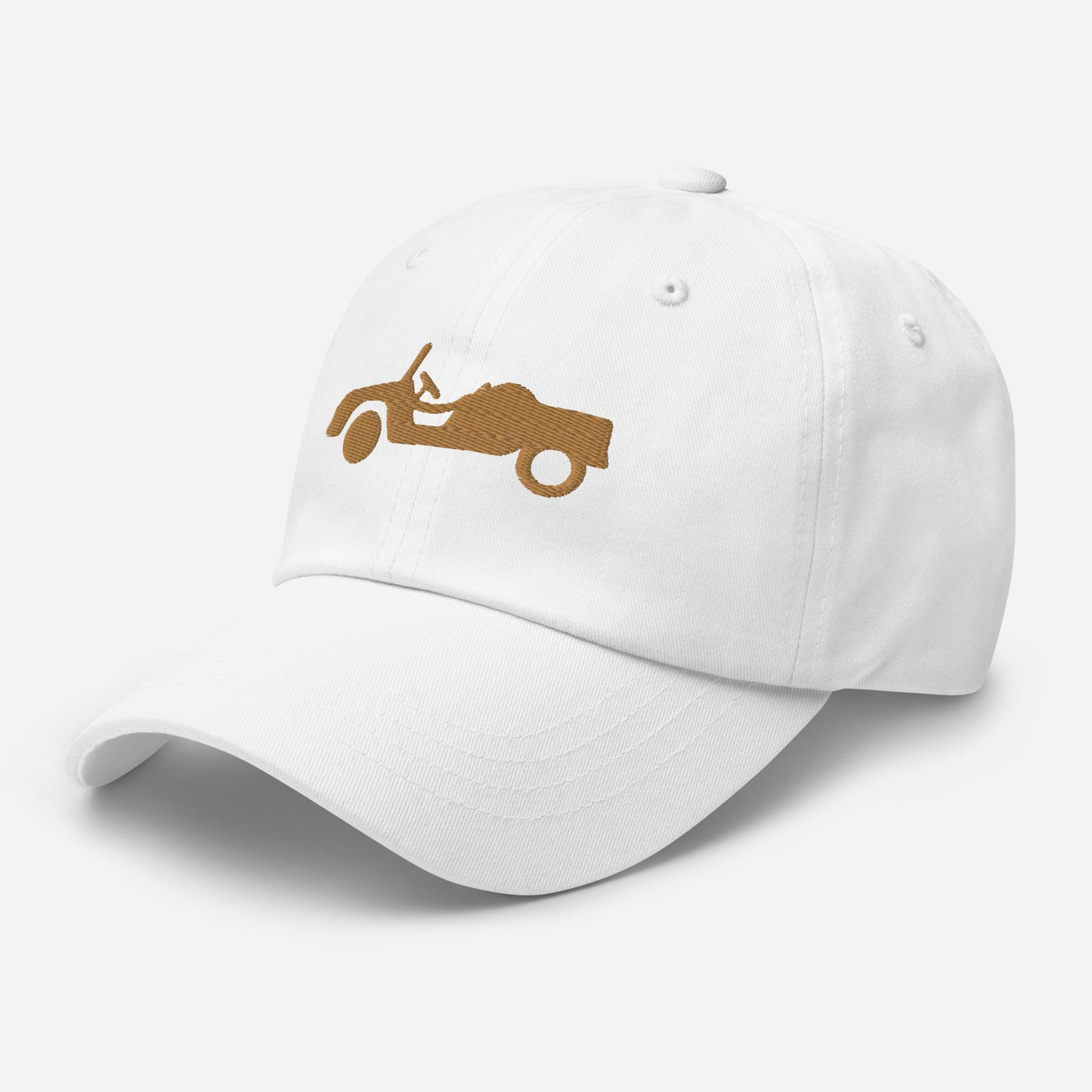 Casquette brodée beige devant et dos Citroën Méhari HOGGAR - Noir, Beige et Blanc