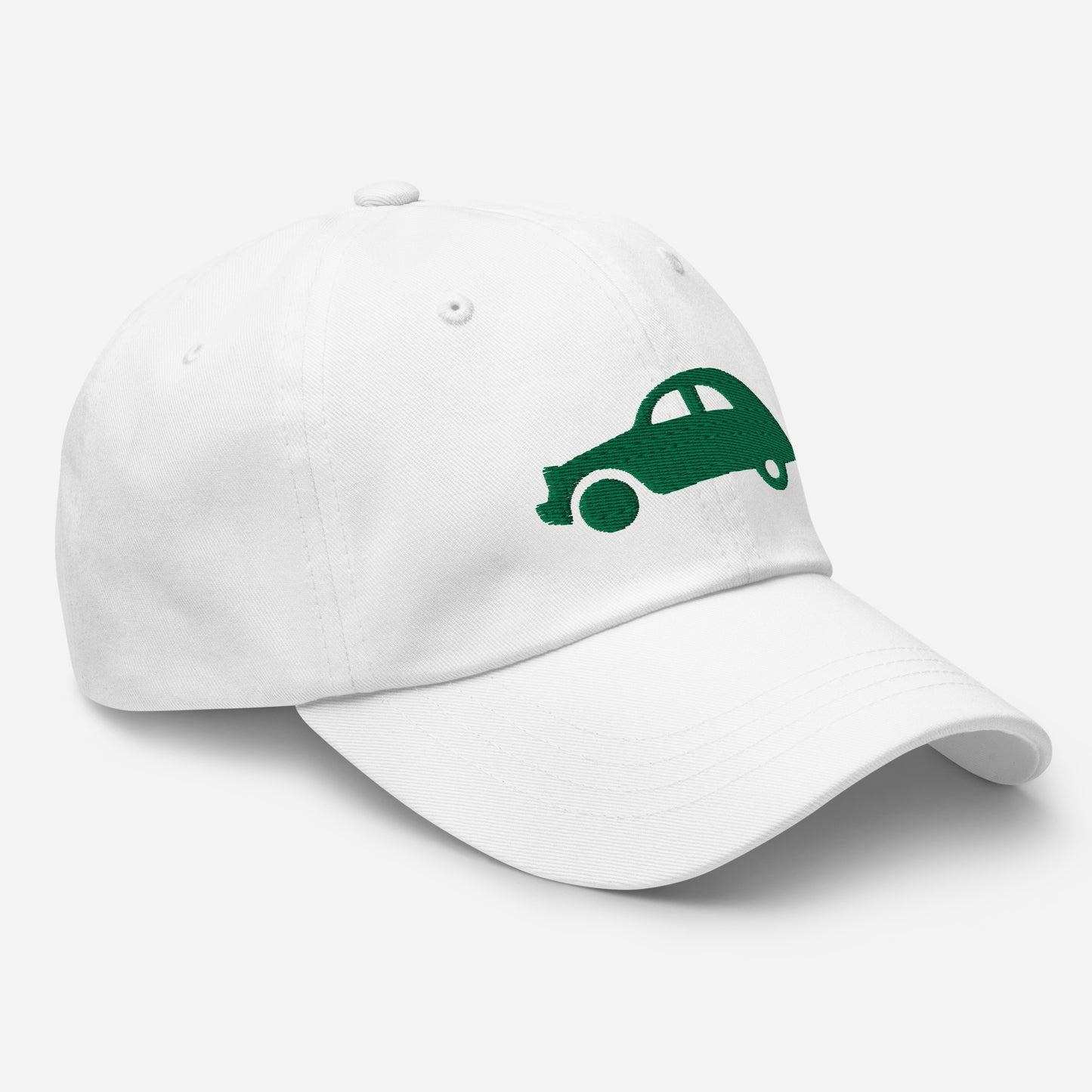 Groen geborduurde pet (voor en achter) Citroën 2CV - Zwart of Wit