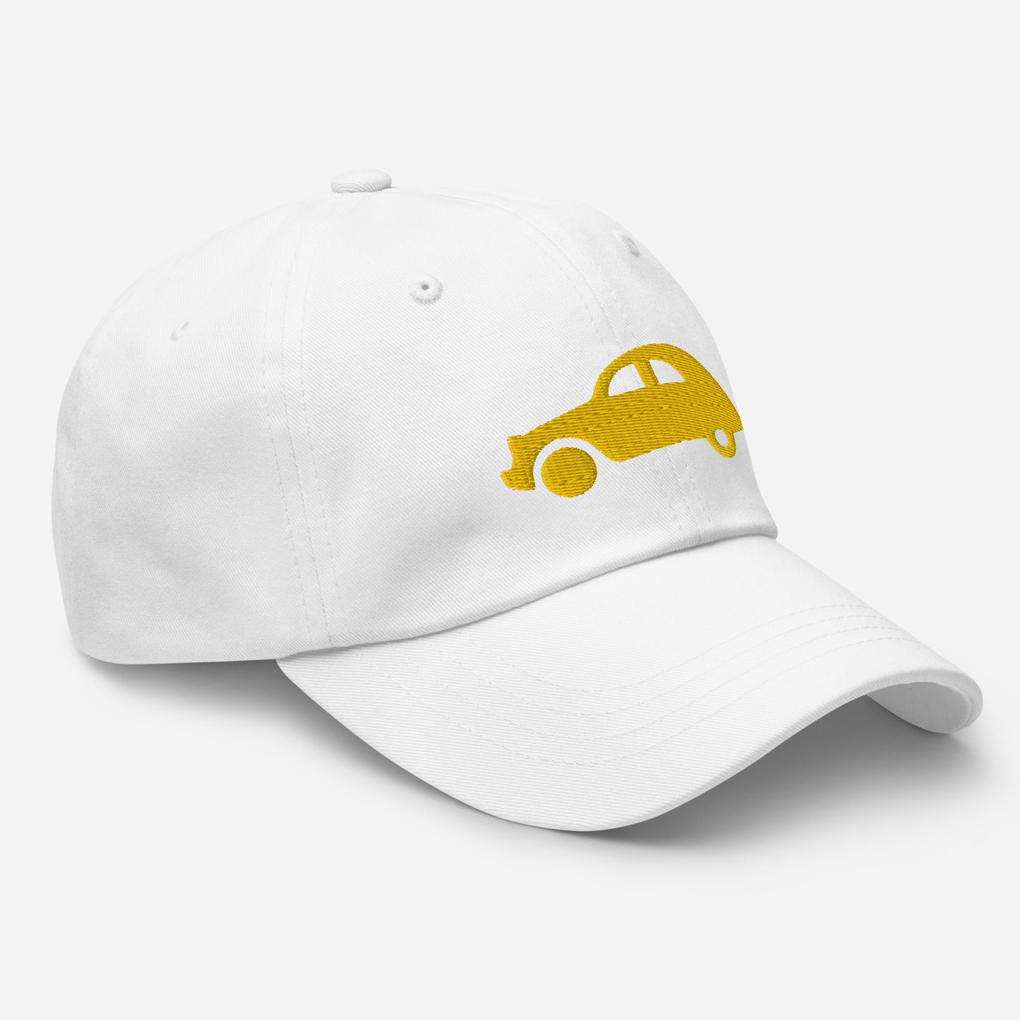 Yellow embroidered cap (front and back) Citroën 2CV - Black, Navy, Beige or White