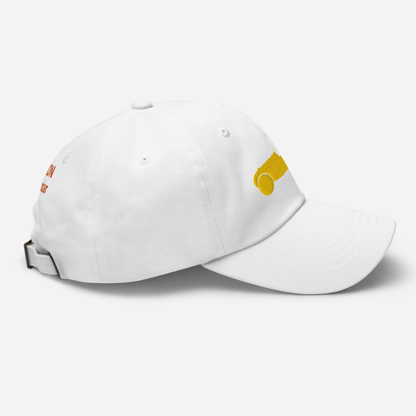 Yellow Embroidered Cap (Front & Back) Burton - Black, Navy, Beige, or White