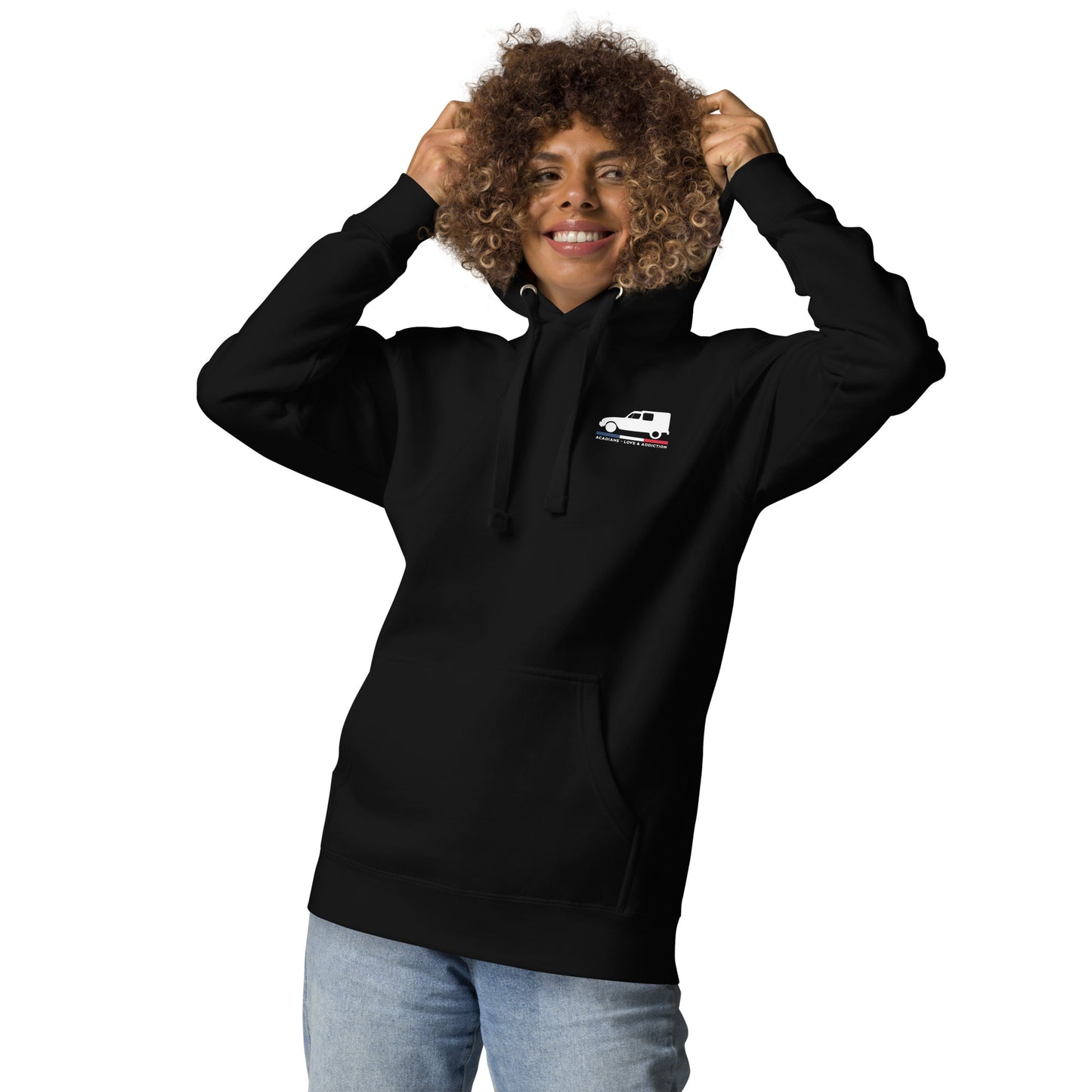 Hoodie “Acadiane – Love & Addiction” | Warm, Stoer & Iconisch