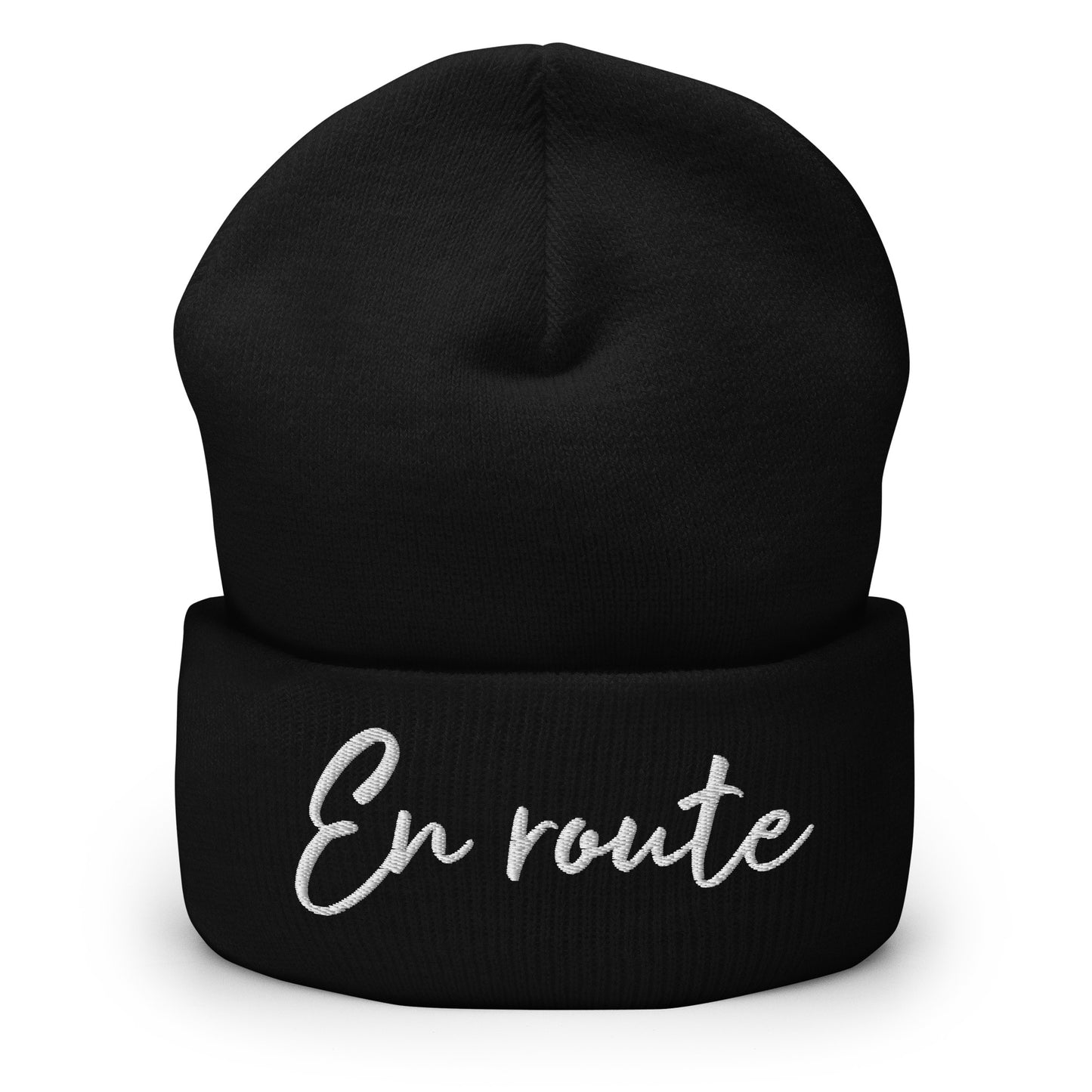 Bonnet En route brodé avec bord retourné disponible en Noir, Marine, Anthracite, Bleu, Rouge, Vert ou Gris