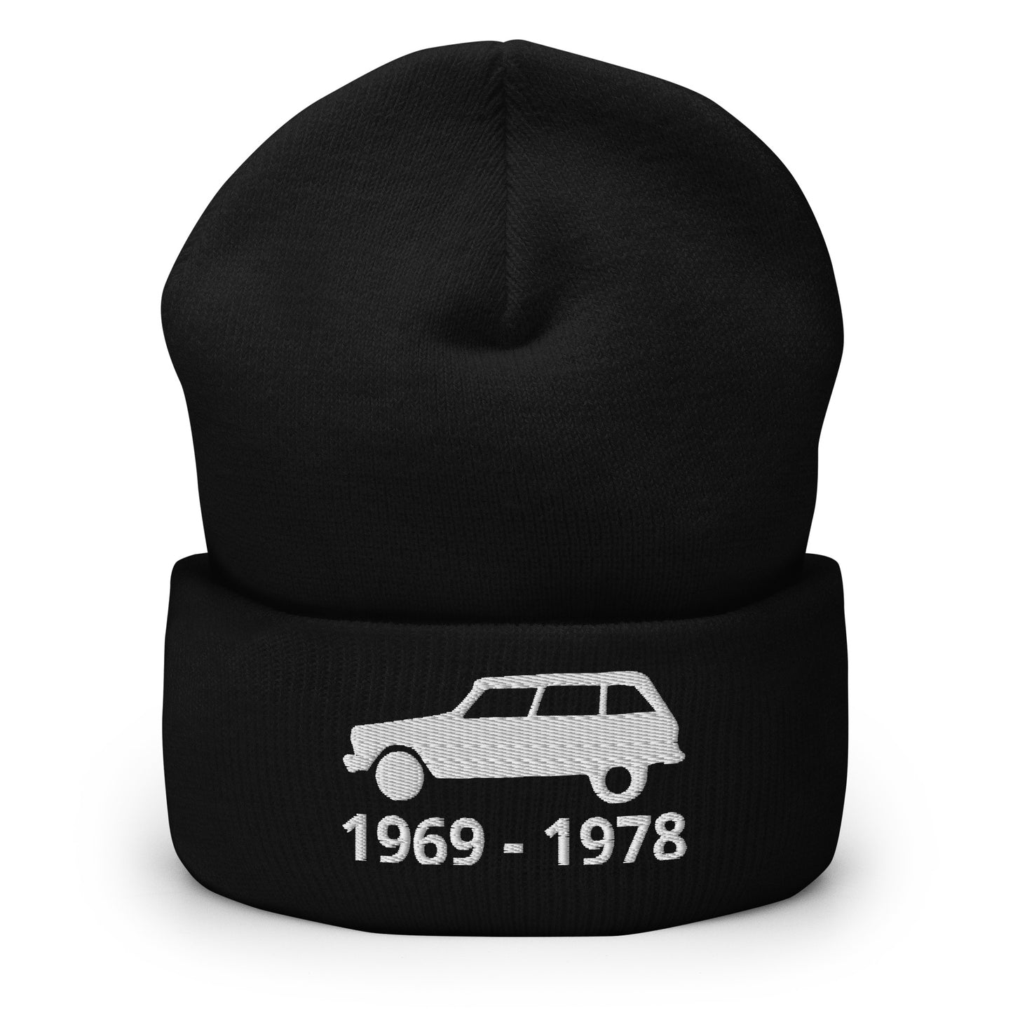 Productieperiode 1969-1978 Citroën Ami8 Beanie met omgeslagen rand verkrijgbaar in Zwart, Antraciet en Grijs