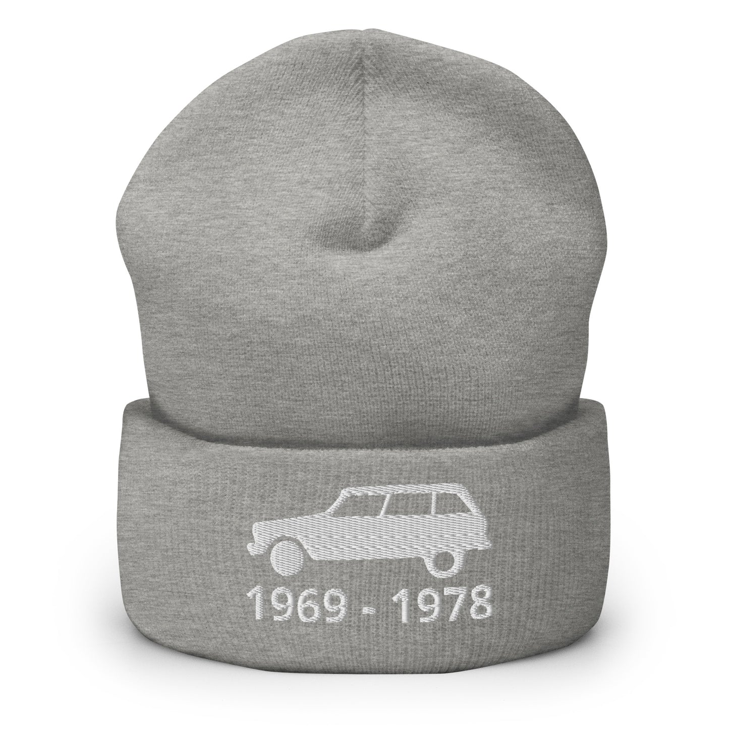 Productieperiode 1969-1978 Citroën Ami8 Beanie met omgeslagen rand verkrijgbaar in Zwart, Antraciet en Grijs