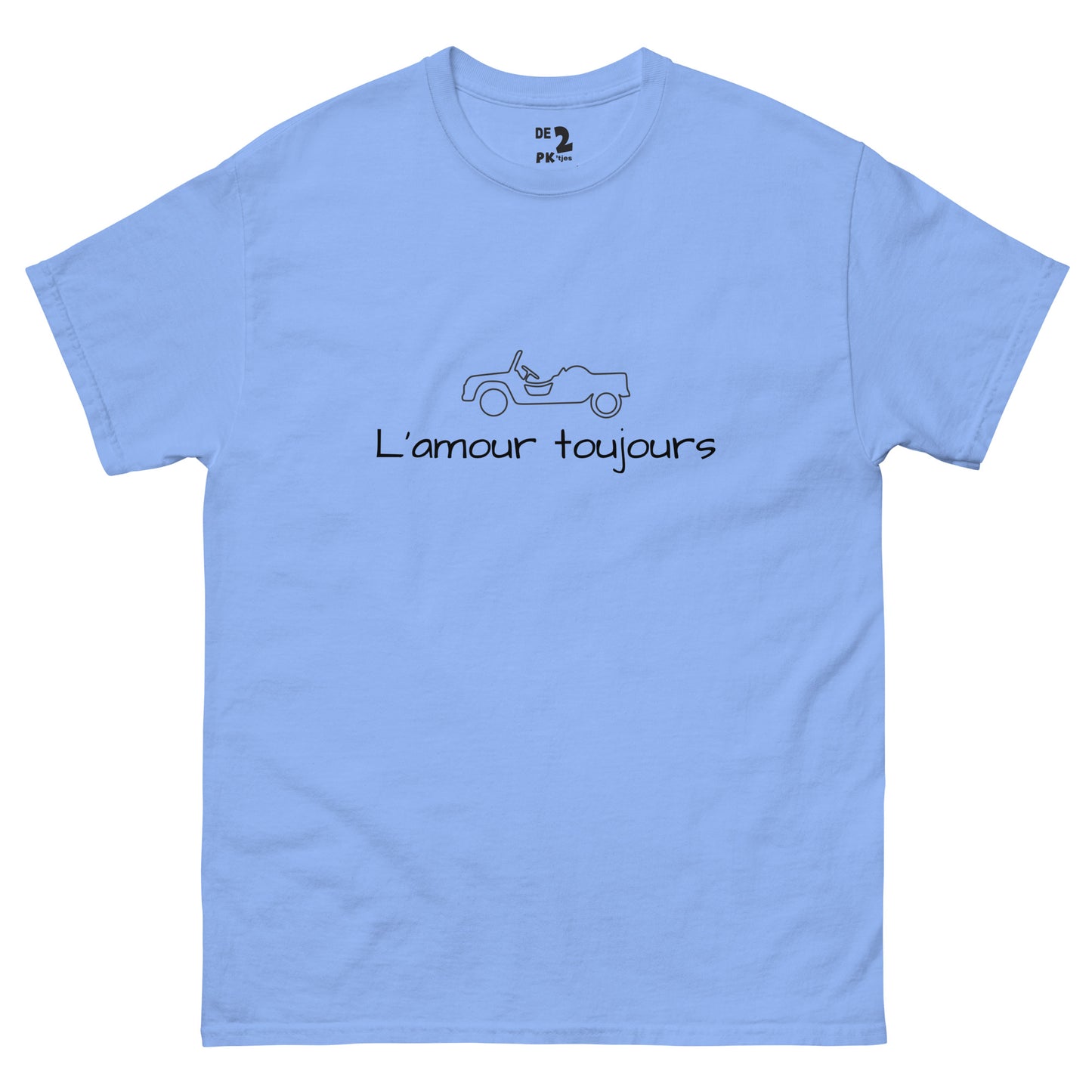 T-shirt Citroën Méhari L'amour Toujours - Red, Blue, Orange, Yellow, Sand or White