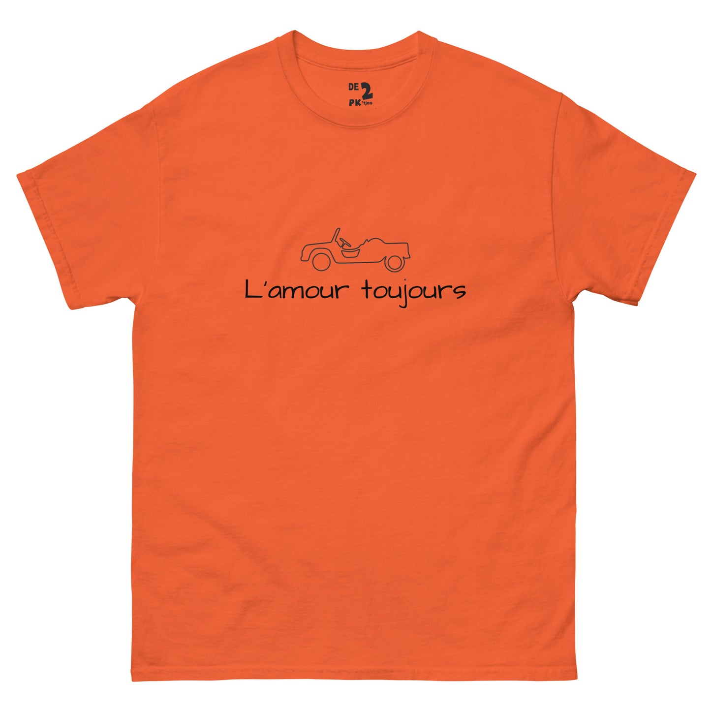 T-shirt Citroën Méhari L'amour Toujours - Red, Blue, Orange, Yellow, Sand or White