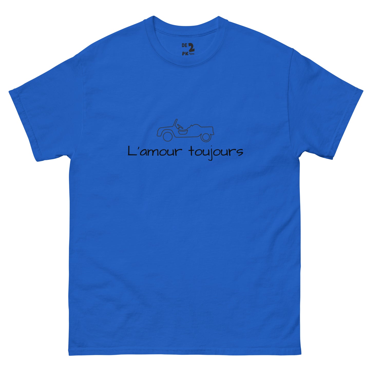 T-shirt Citroën Méhari L'amour Toujours - Red, Blue, Orange, Yellow, Sand or White