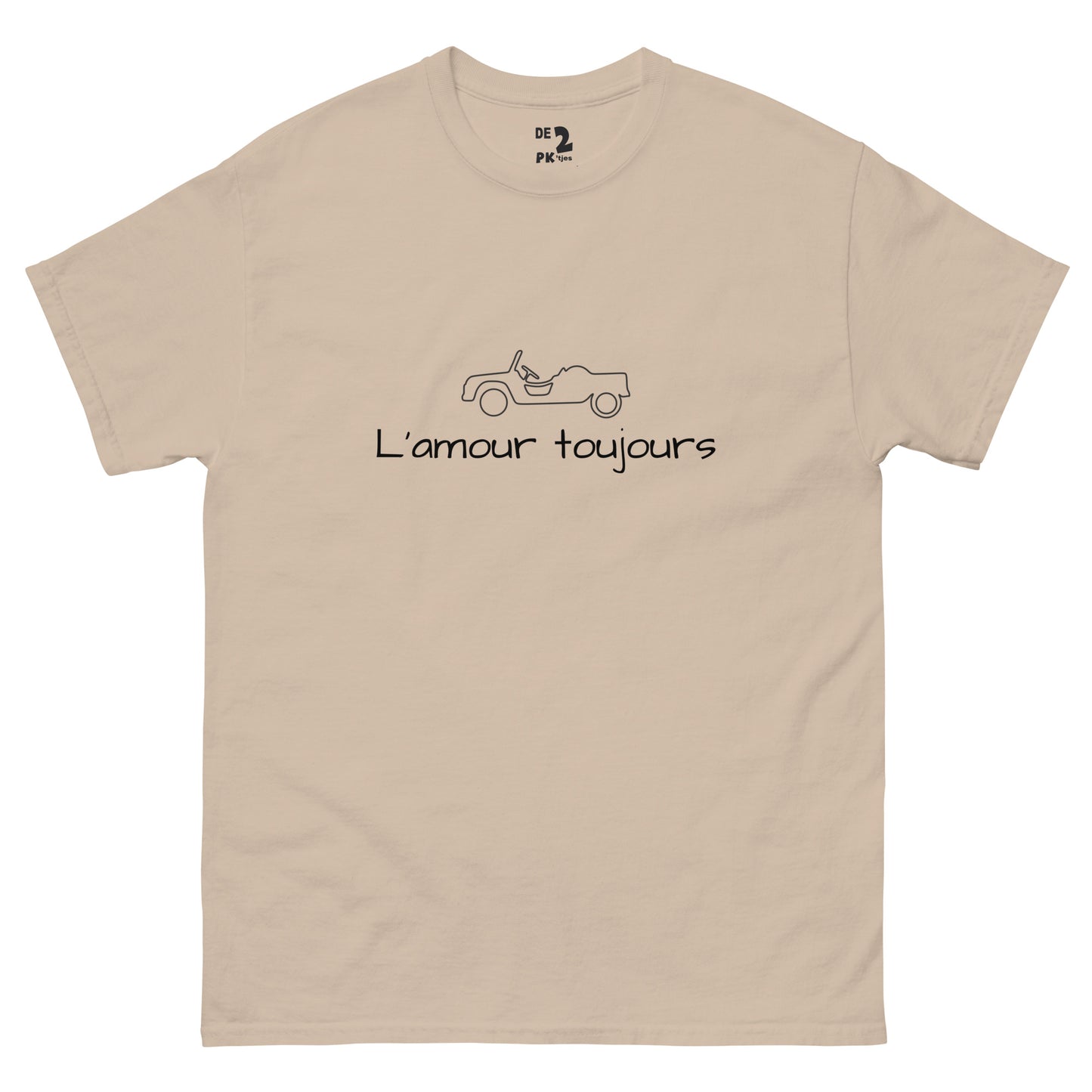 T-shirt Citroën Méhari L'amour Toujours - Red, Blue, Orange, Yellow, Sand or White