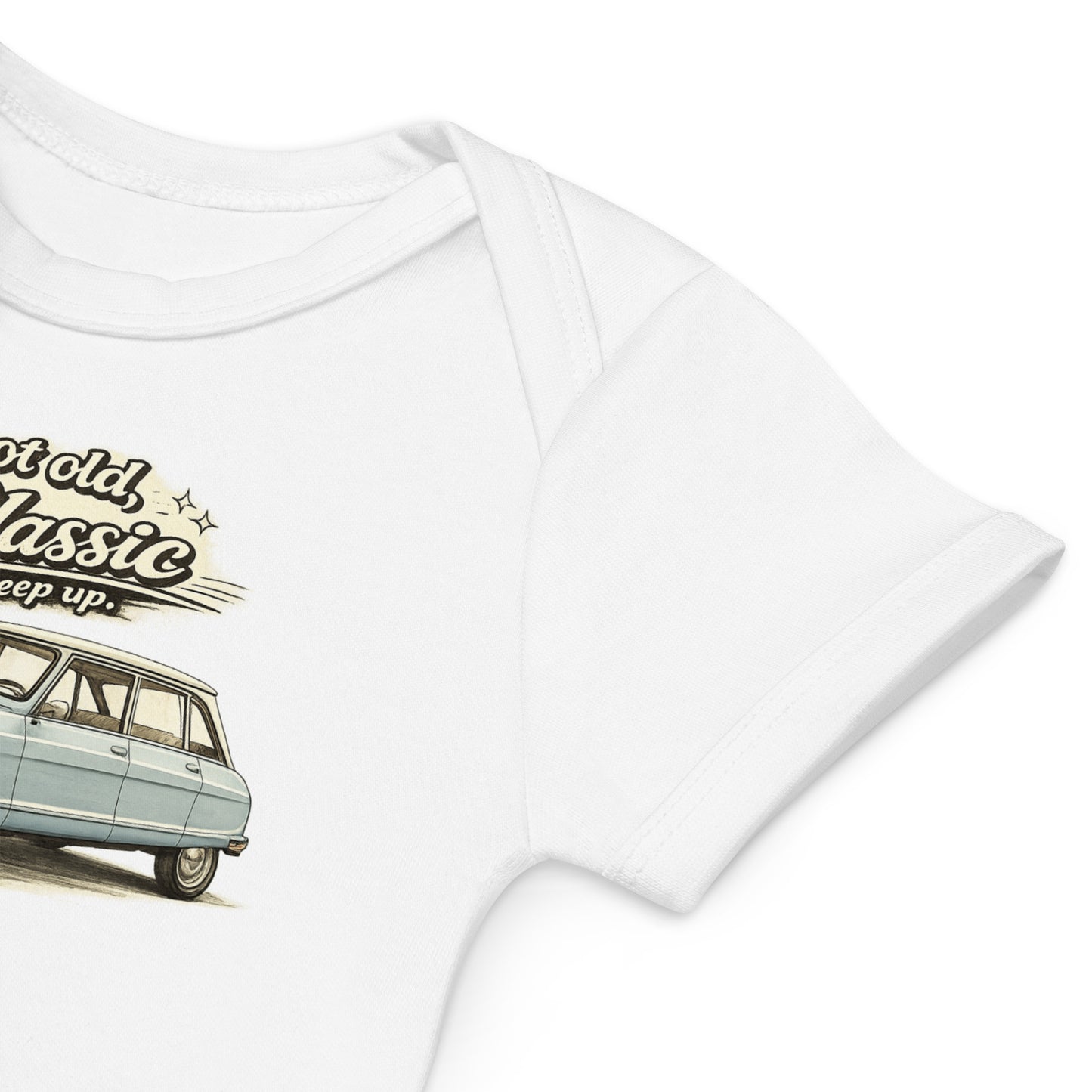 Body bébé Citroën Ami 8 – Illustration rétro « Je suis classique » | Collection Classique
